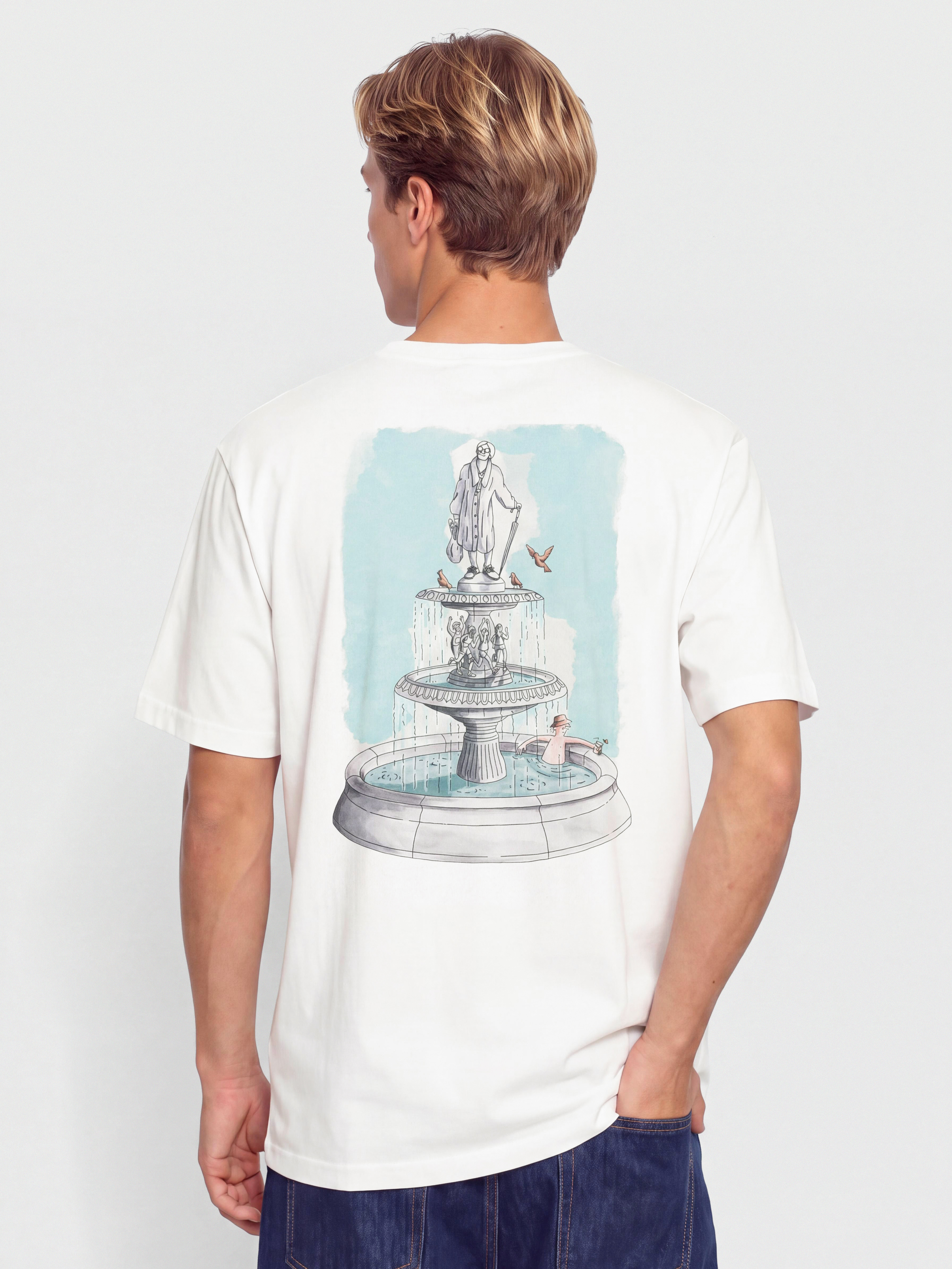 Тениска New Balance Fountain (sea salt)