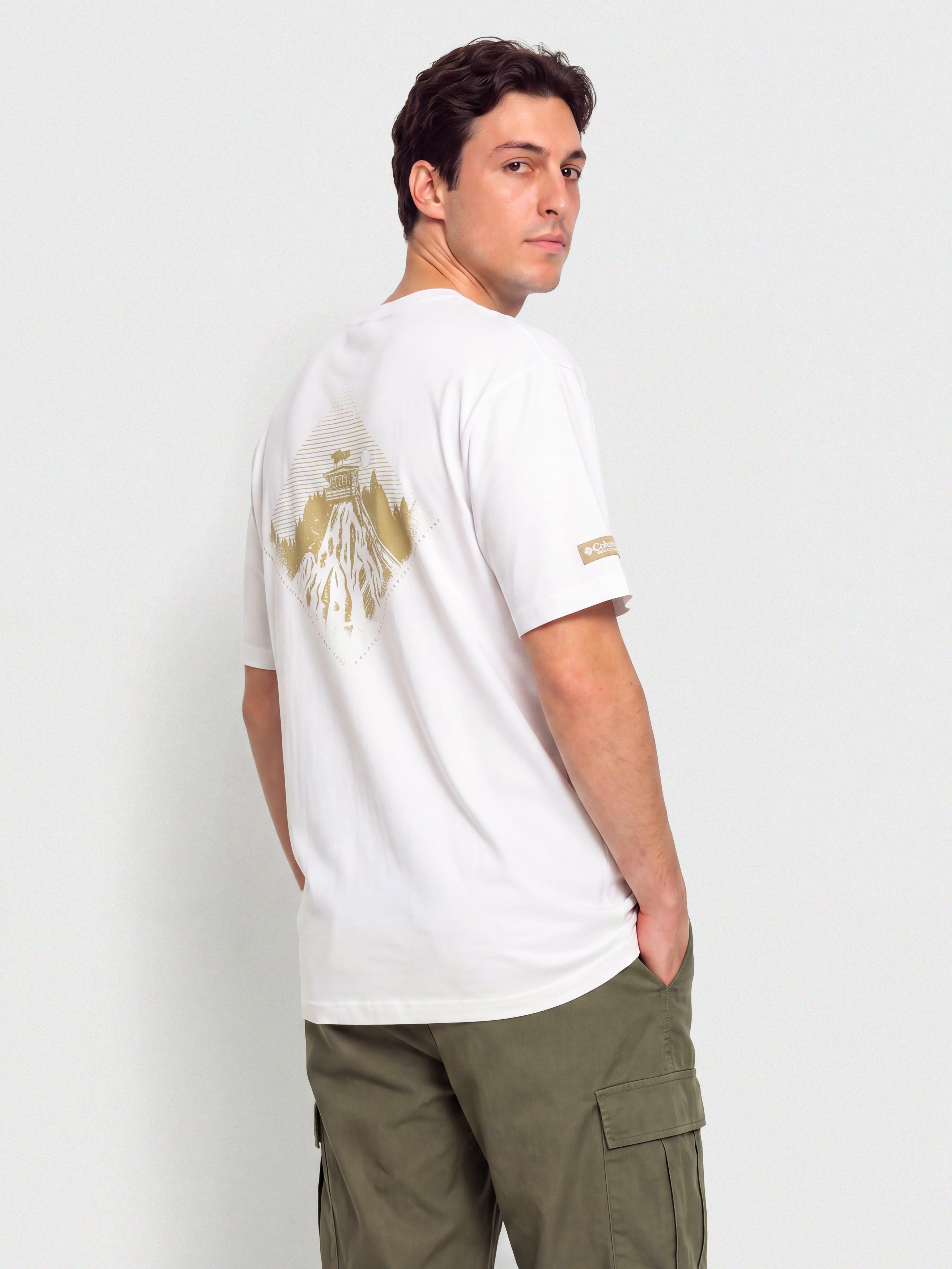 Тениска Columbia CSC Heavyweight Back Graphic (white/heritage)