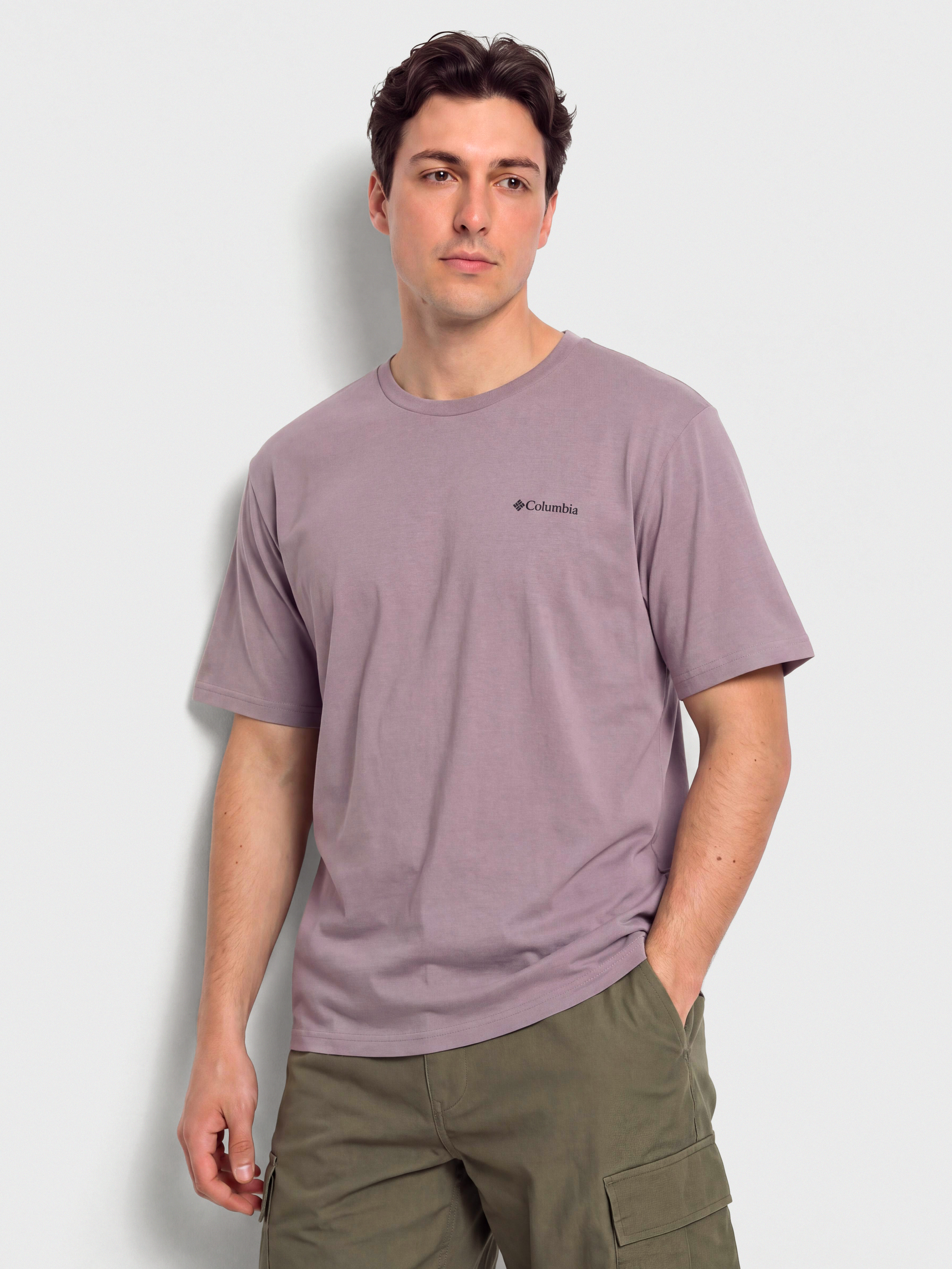 Тениска Columbia CSC Logo Back (shale purple/boxy brand)