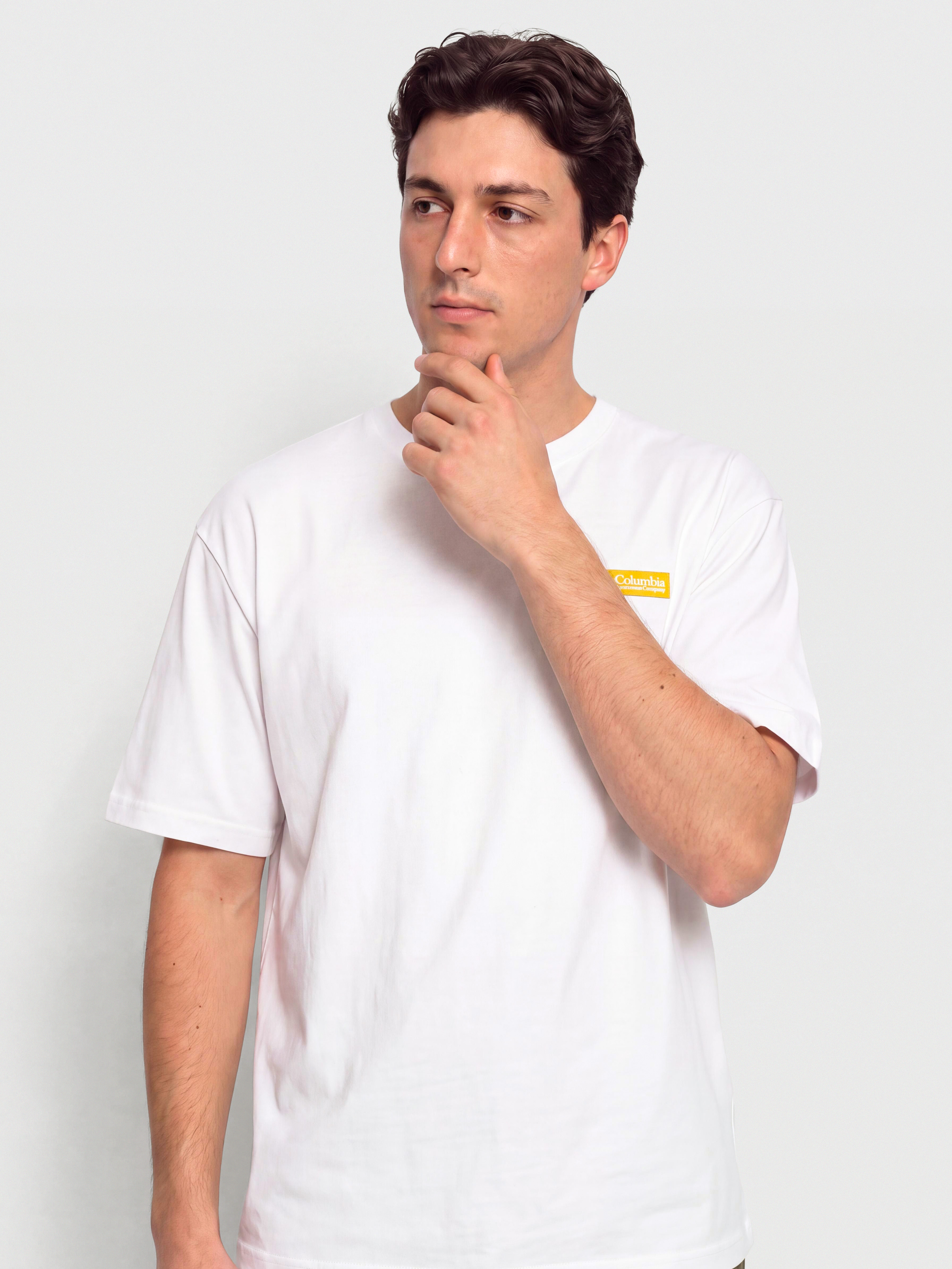 Тениска Columbia CSC Heavyweight Iconic (white/repeated peaks)