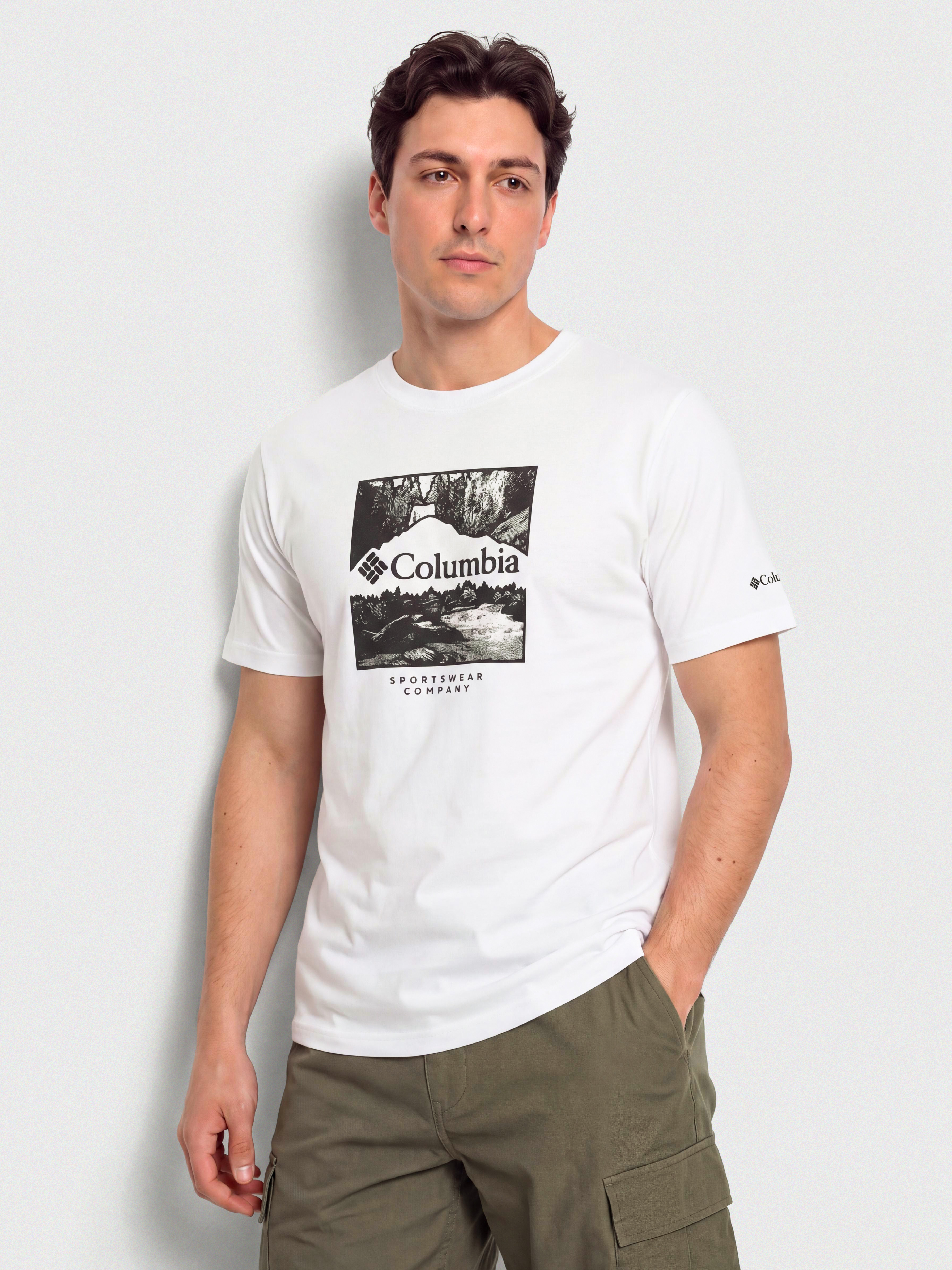 Тениска Columbia Csc Seasonal Logo (white/waterscape)