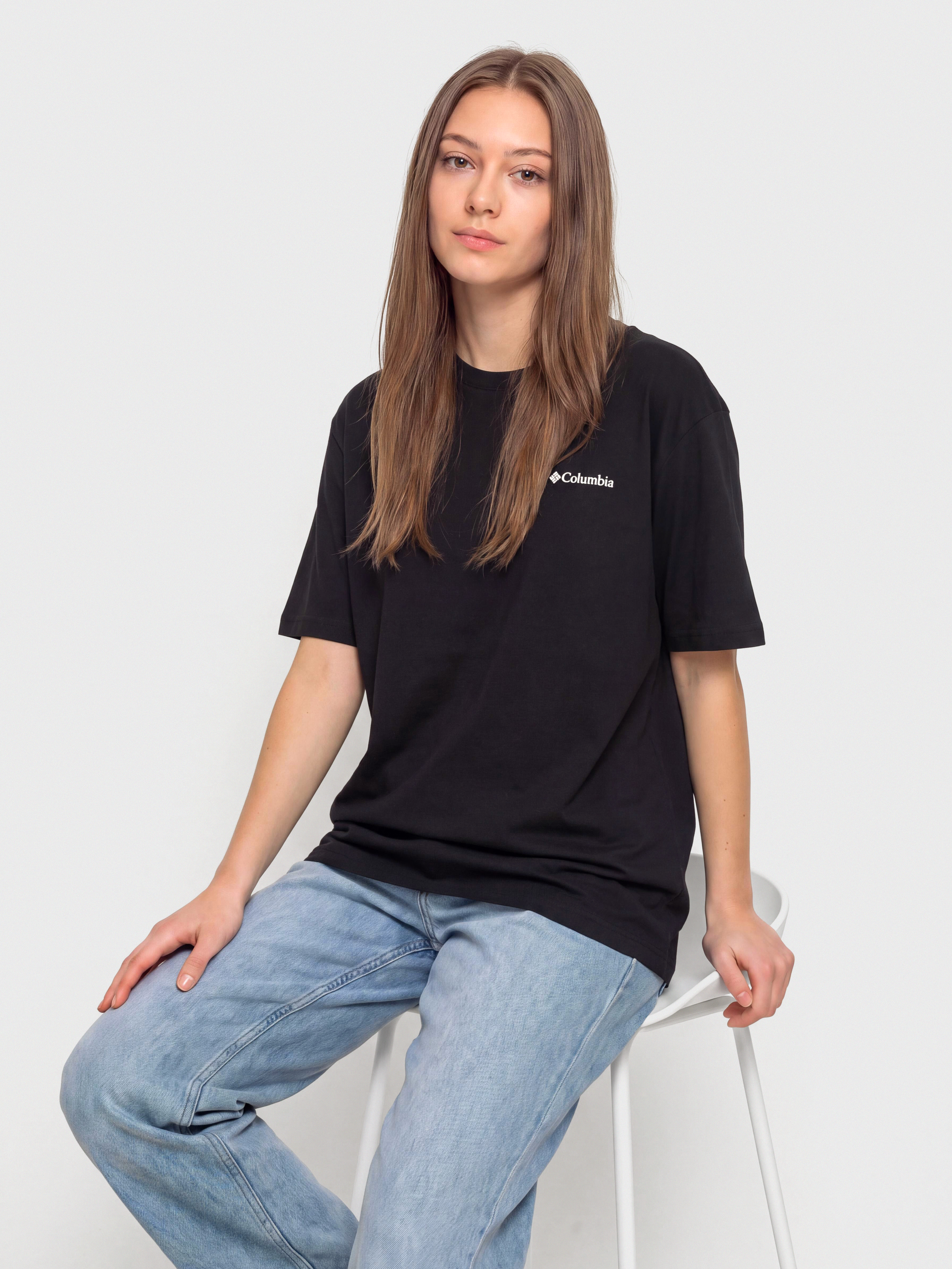 Тениска Columbia Rolling Bend Graphic Oversized Wmn (black/floral groove)