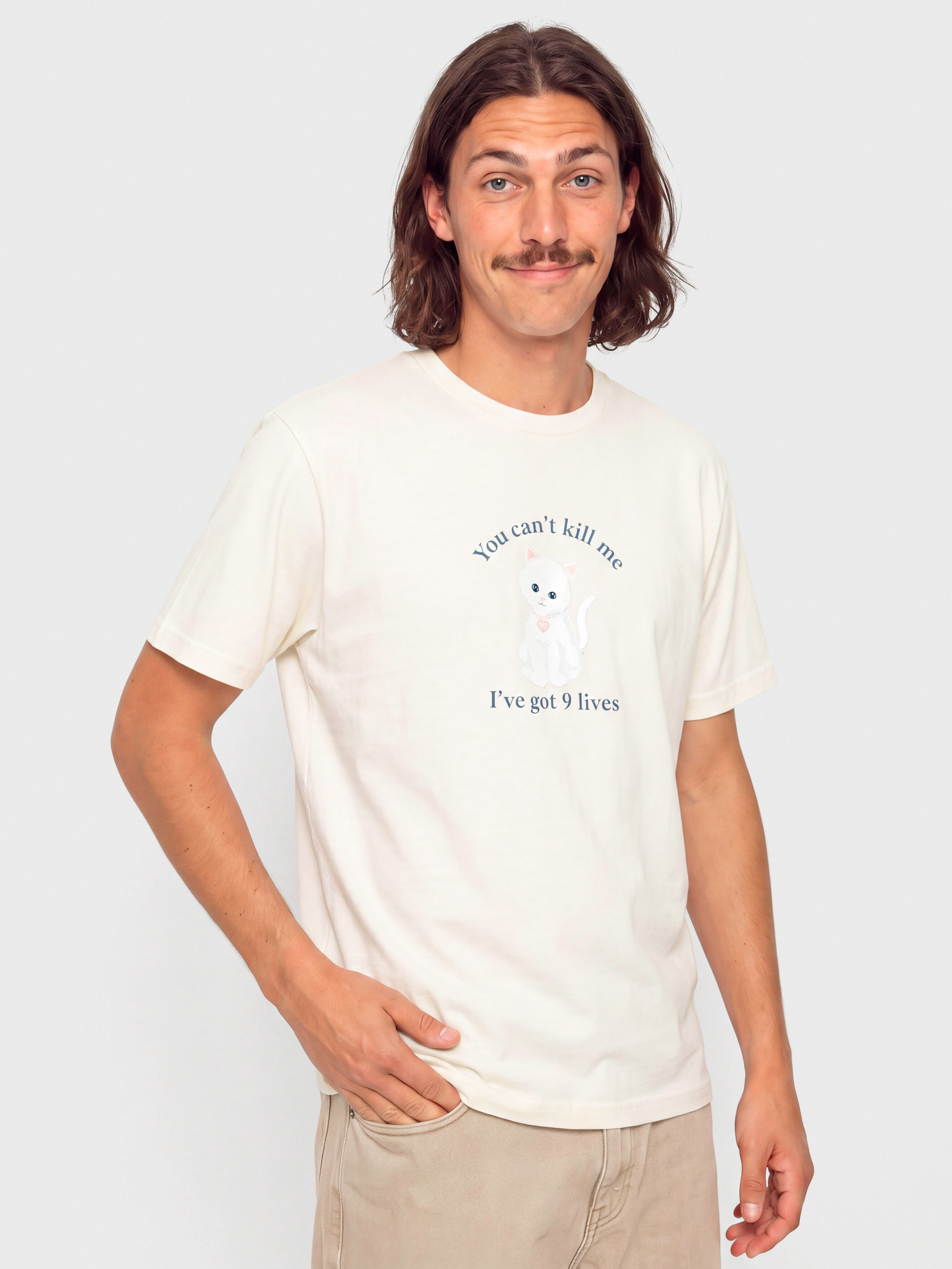 Тениска RipNDip 9 Lives (bone)