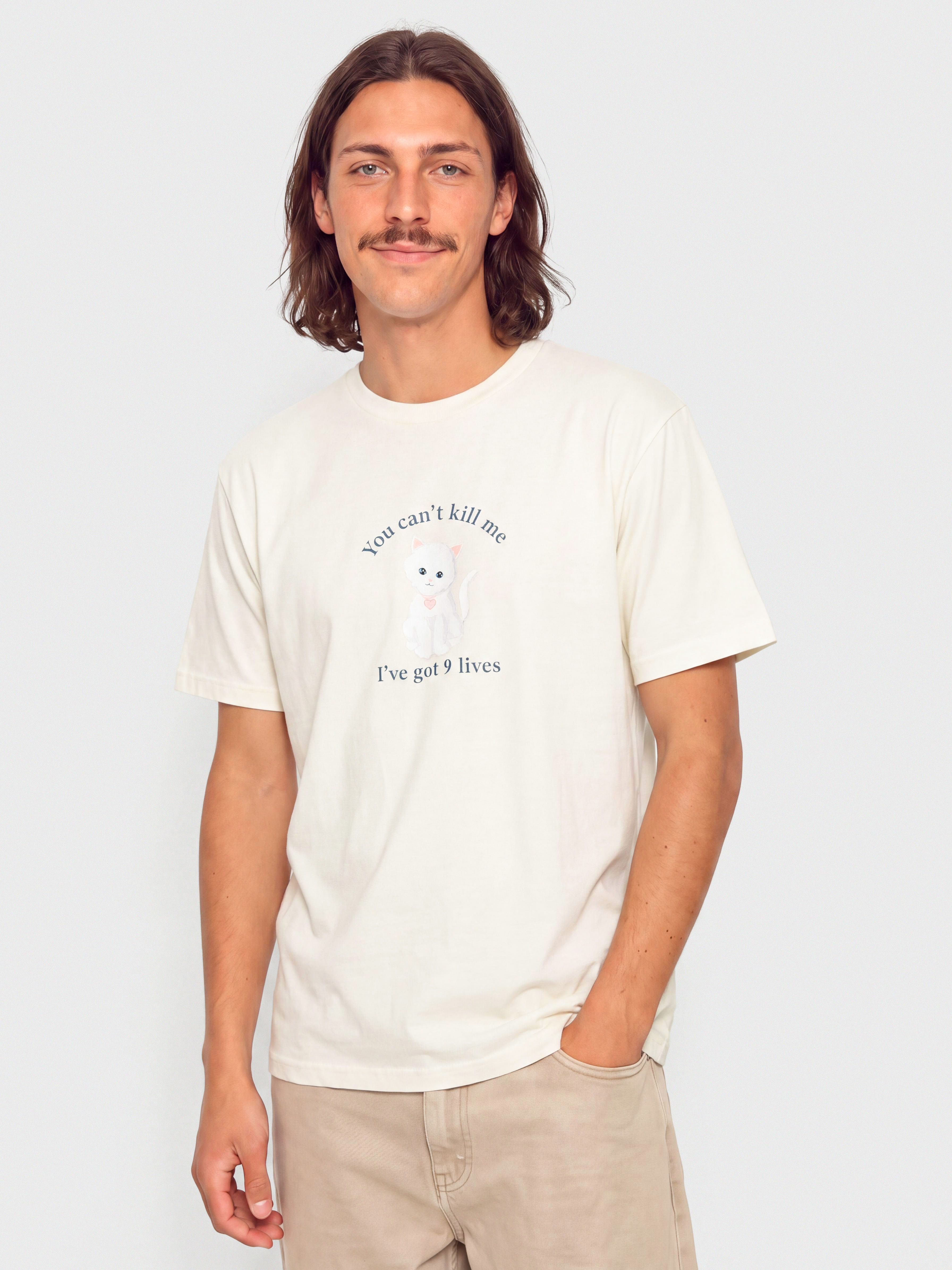 Тениска RipNDip 9 Lives (bone)