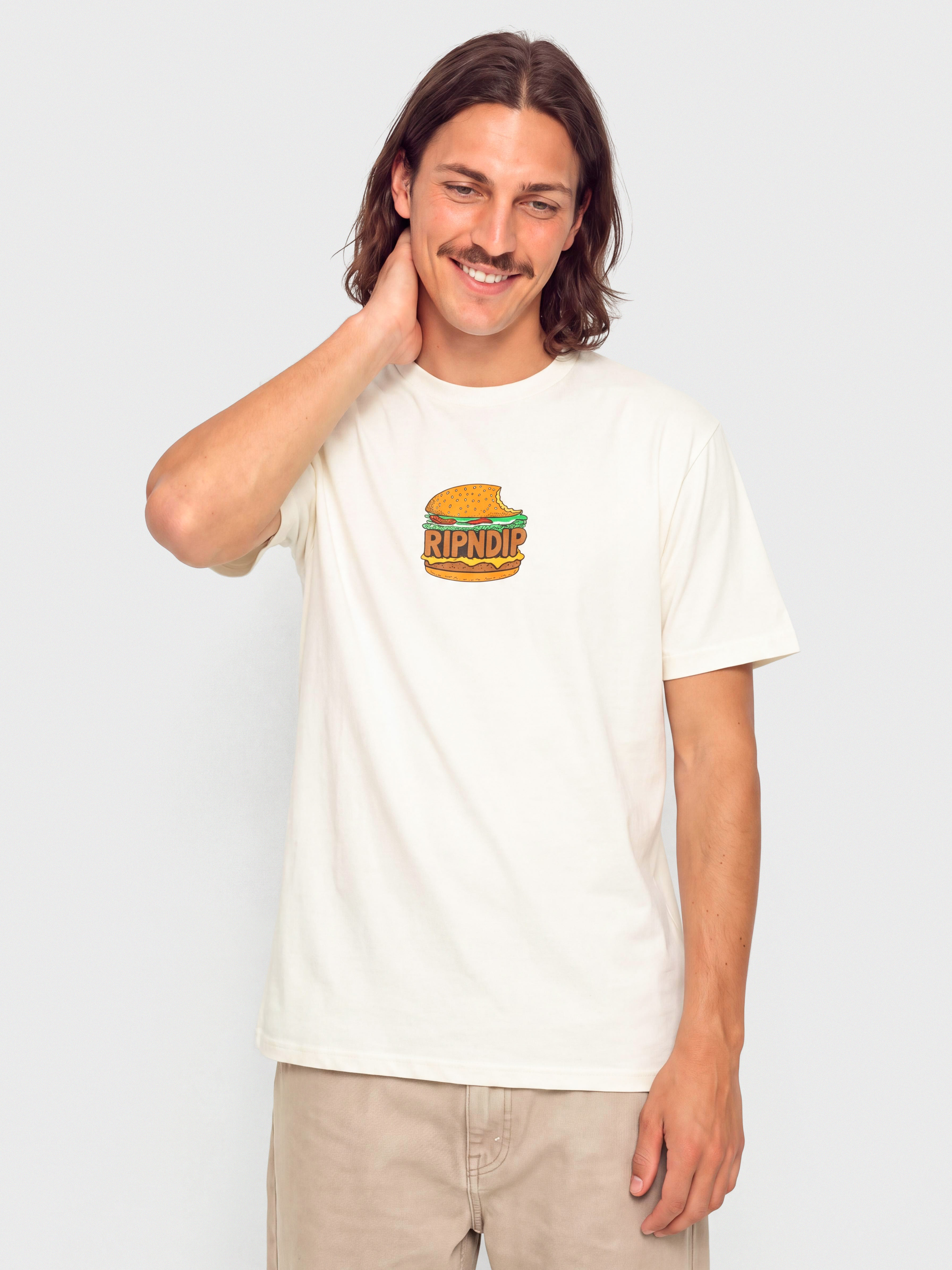 Тениска RipNDip Bite Me (bone)