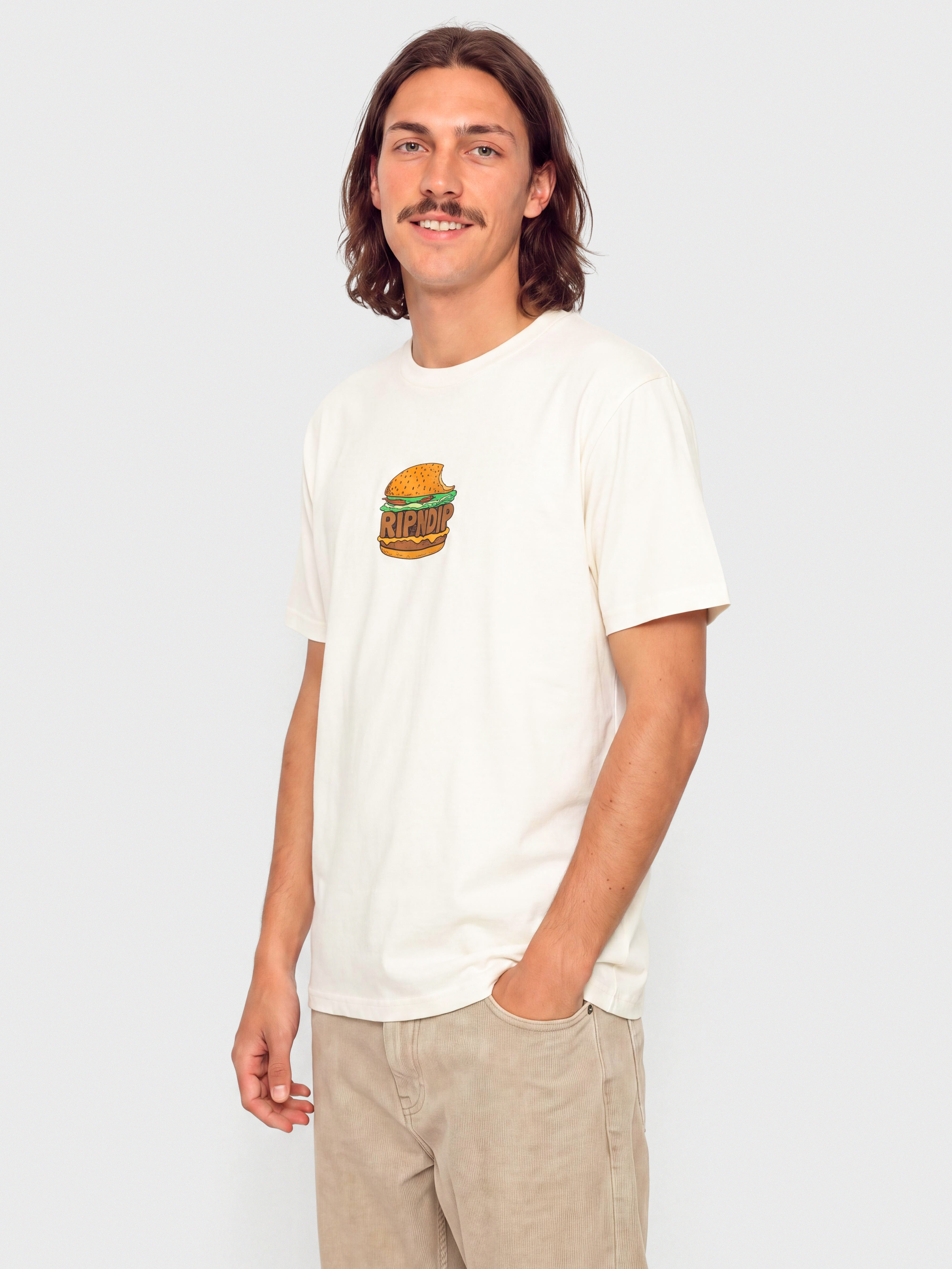 Тениска RipNDip Bite Me (bone)