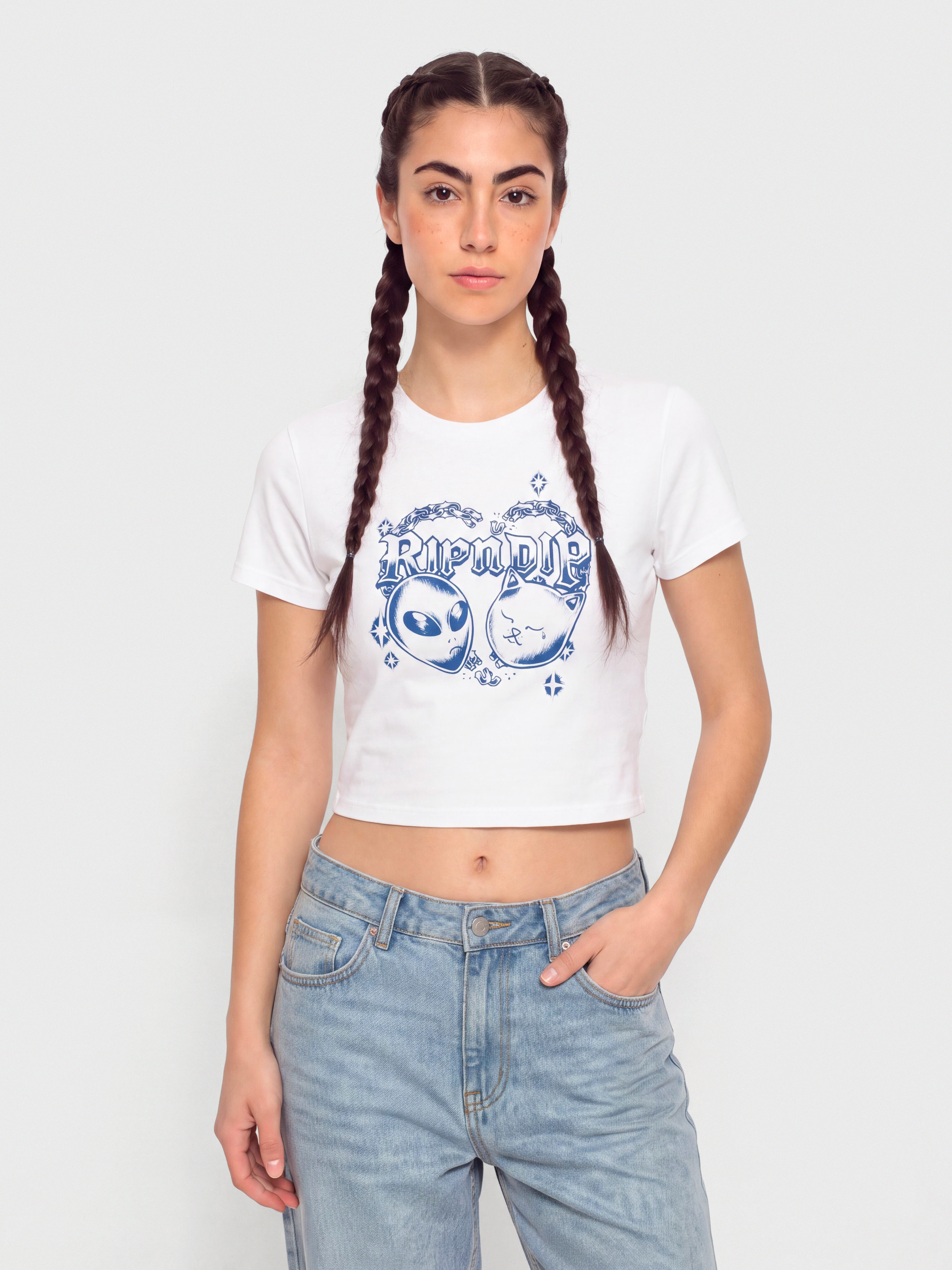 Тениска RipNDip Kali Cropped Baby (white)
