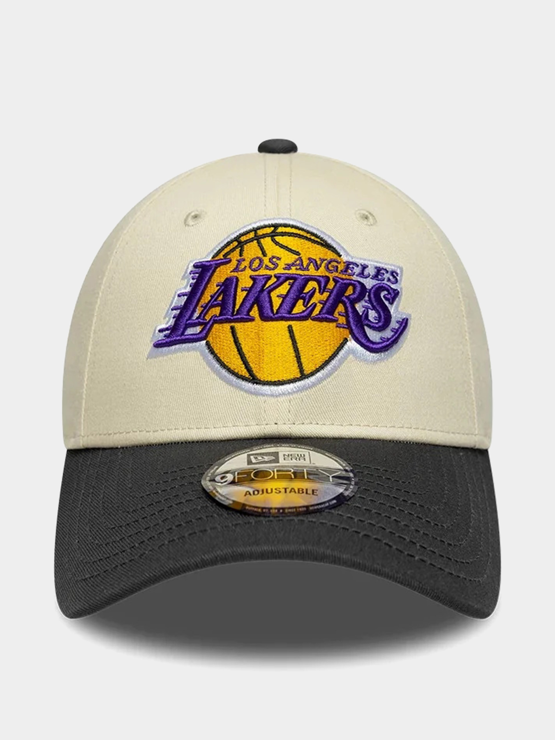Шапка с козирка New Era Nba Colourblock 9Forty Los Angeles Lakers (light cream/grey)
