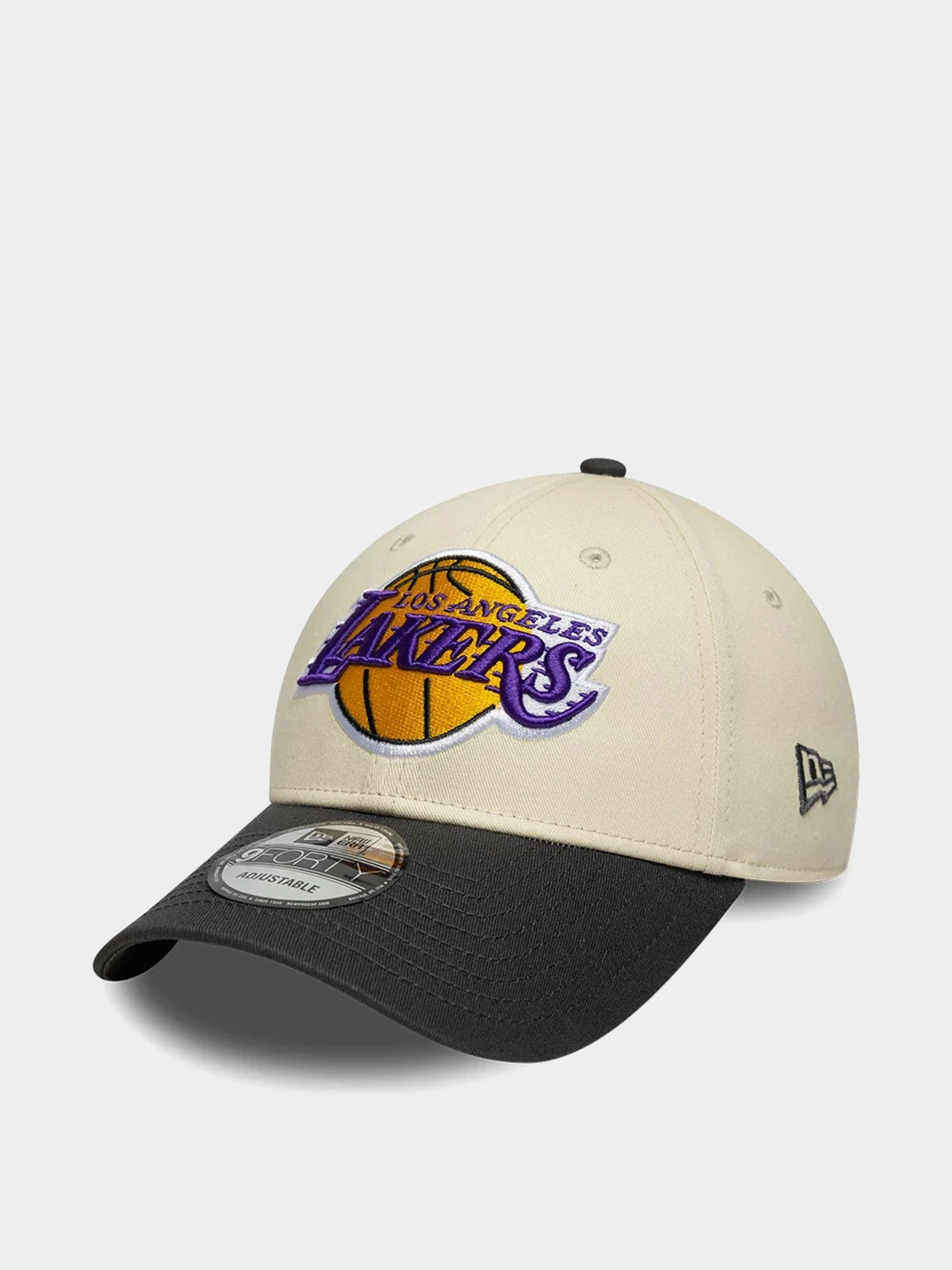 Шапка с козирка New Era Nba Colourblock 9Forty Los Angeles Lakers (light cream/grey)