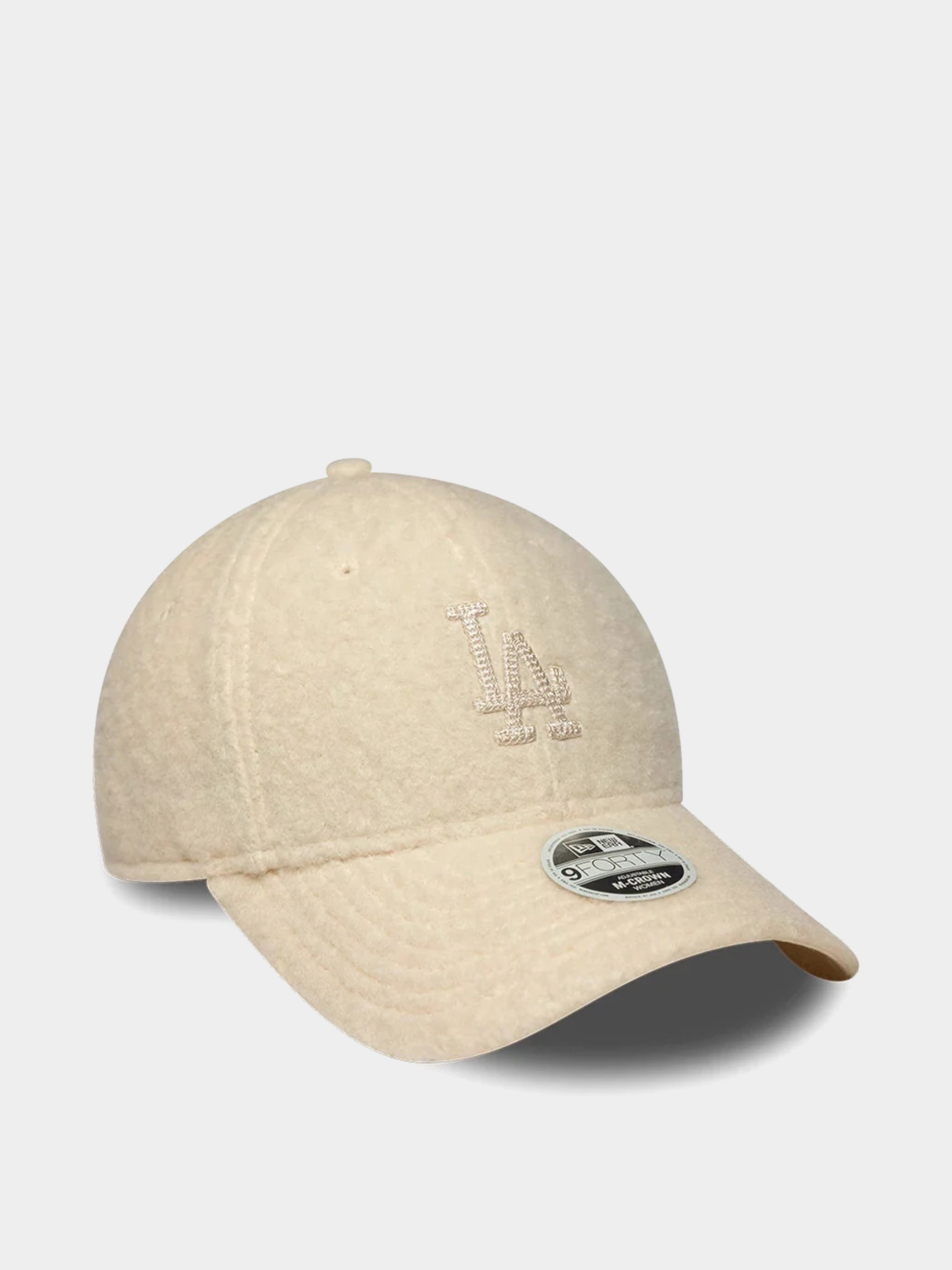 Шапка с козирка New Era Winter Borg 9Forty Mc Los Angeles Dodgers Wmn (light cream)