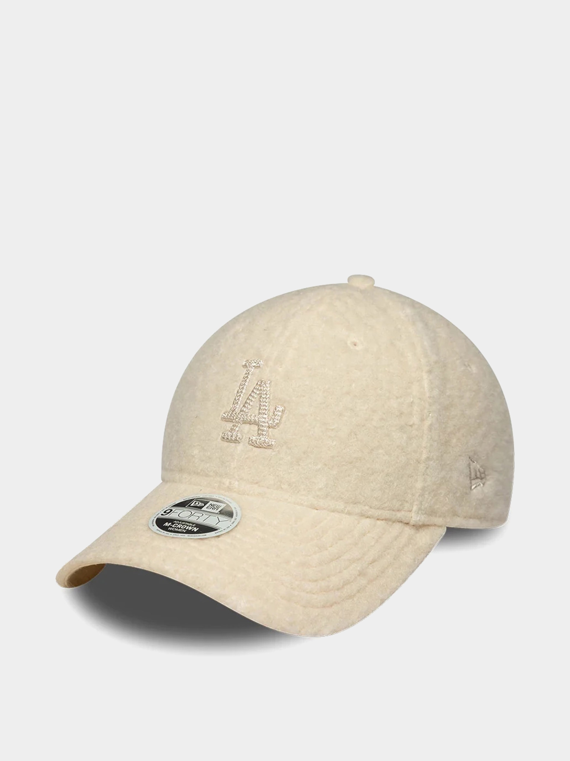Шапка с козирка New Era Winter Borg 9Forty Mc Los Angeles Dodgers Wmn (light cream)