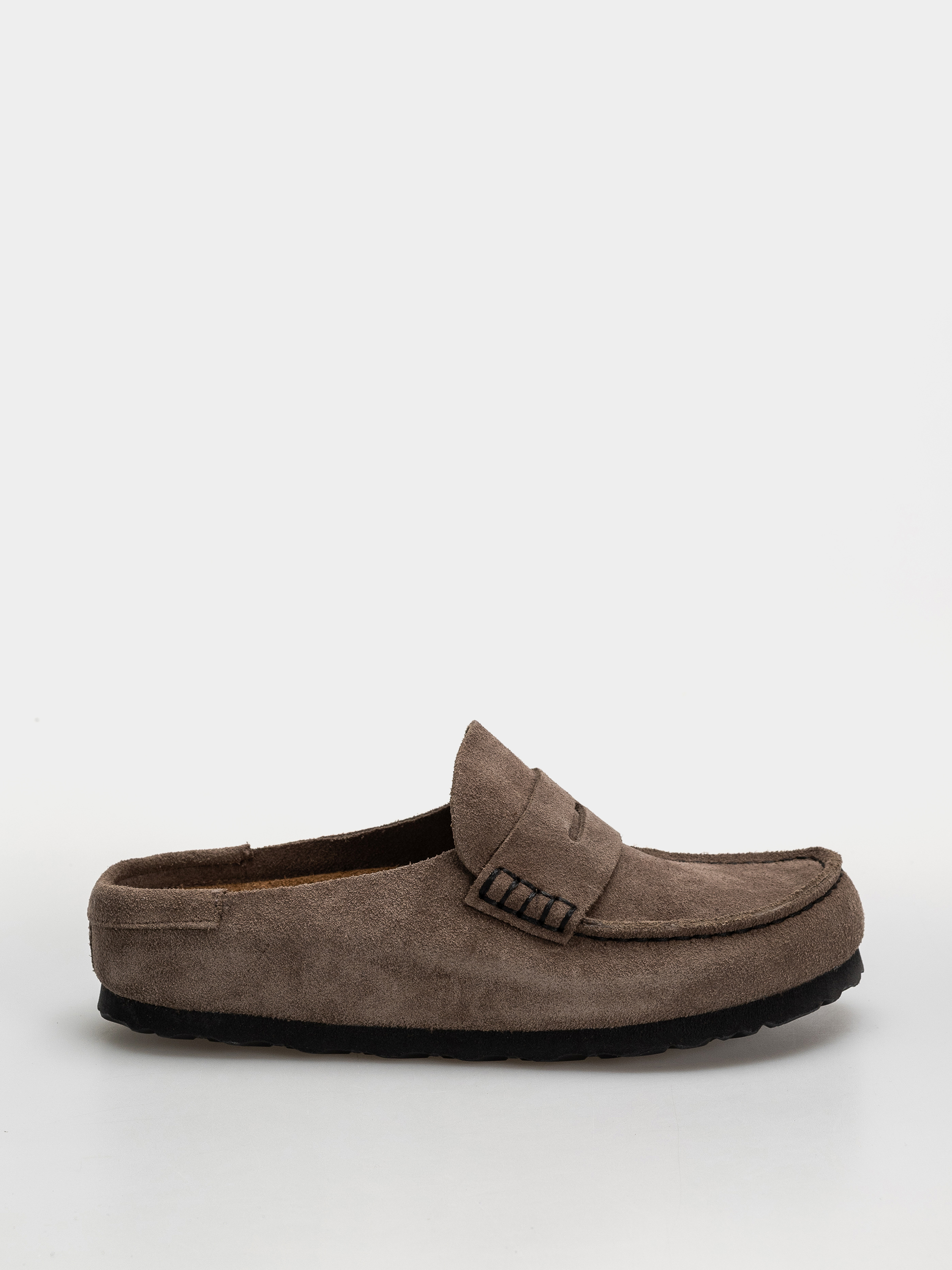 u0427u0435u0445u043bu0438 Birkenstock Naples Wrapped Suede Leather Narrow (concrete gray)