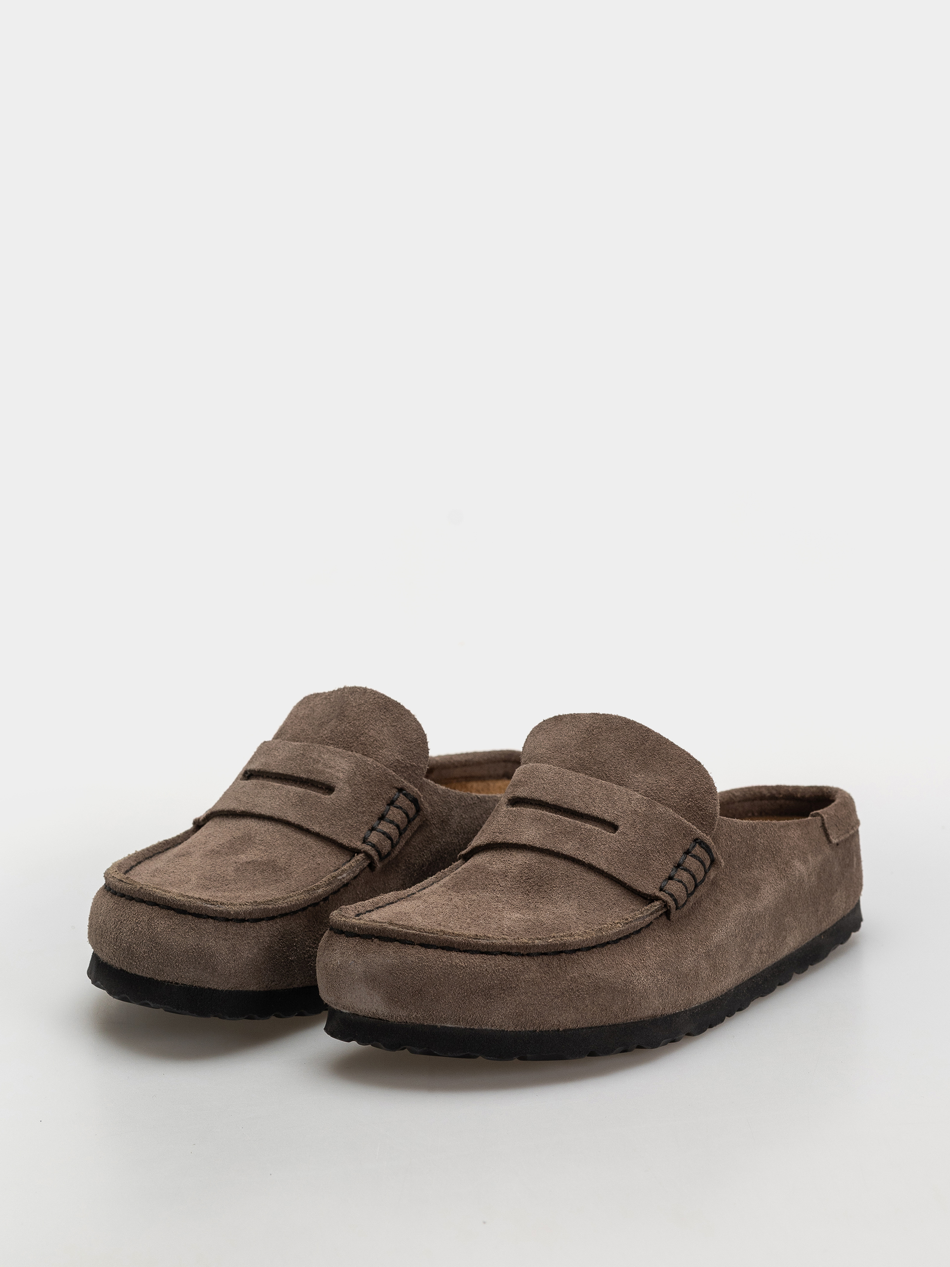 Чехли Birkenstock Naples Wrapped Suede Leather Narrow (concrete gray)