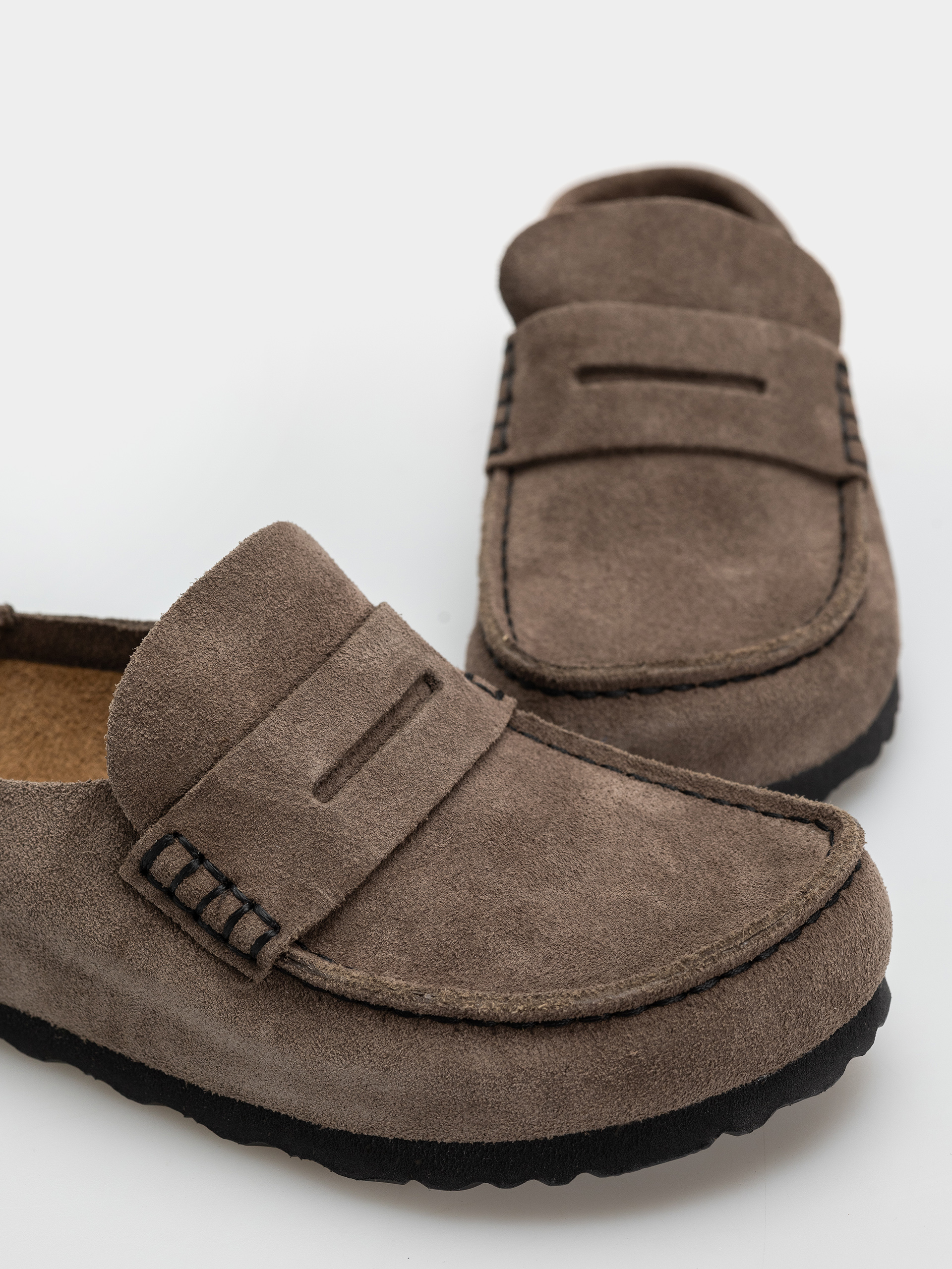 Чехли Birkenstock Naples Wrapped Suede Leather Narrow (concrete gray)