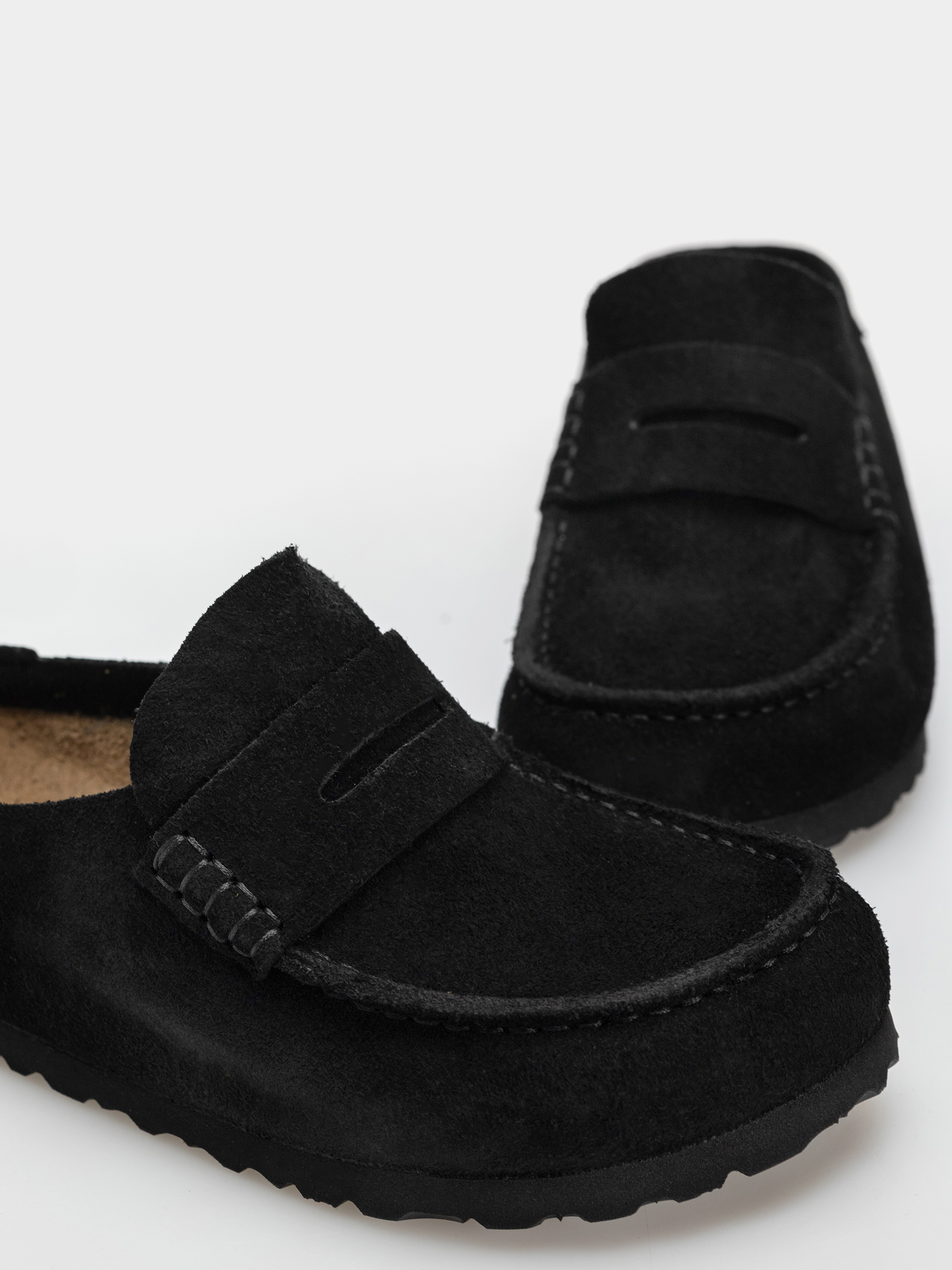 Чехли Birkenstock Naples Wrapped Suede Leather Narrow (black)