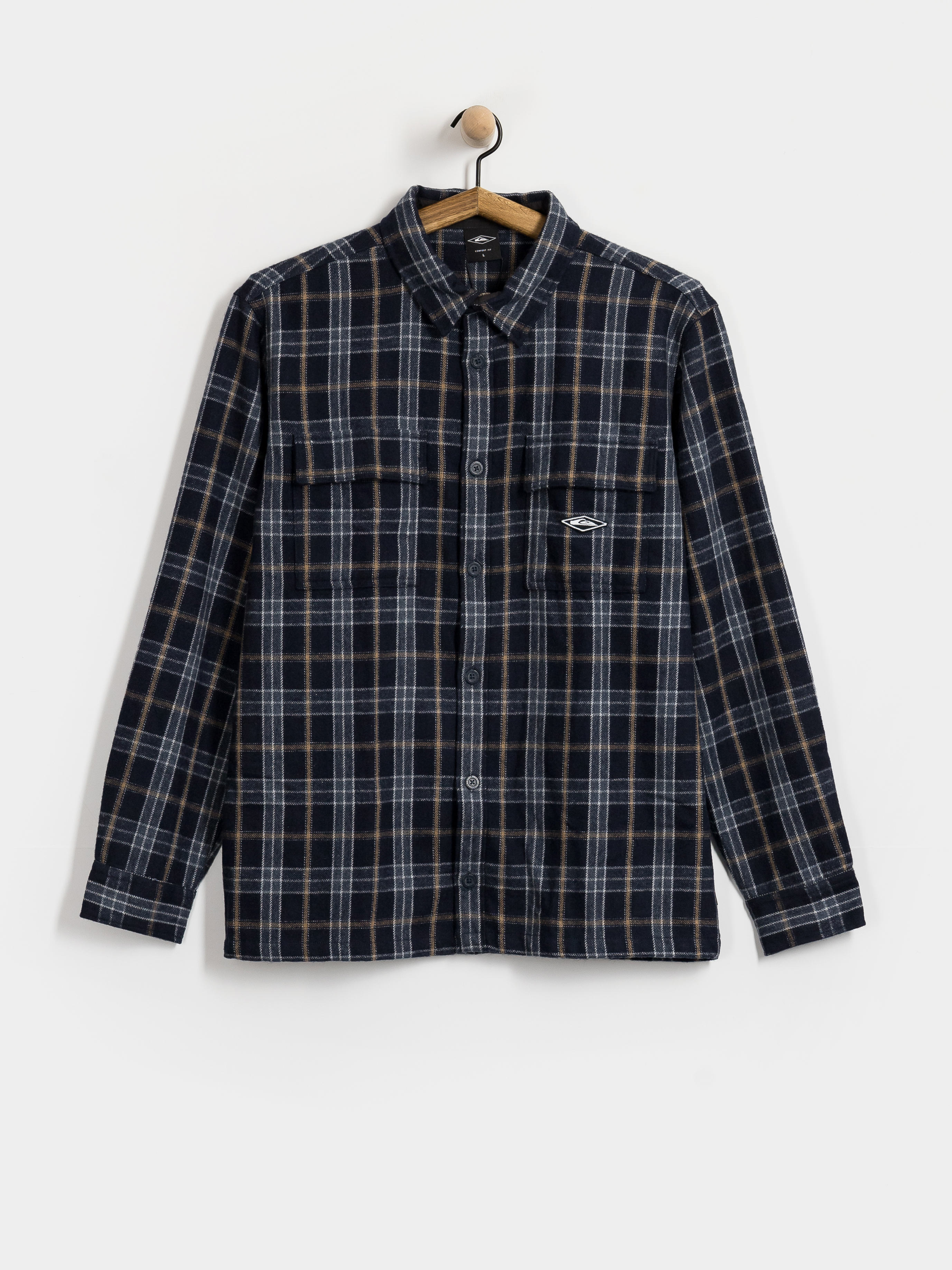 Риза Quiksilver Diamond Wool (dark navy diamond check)
