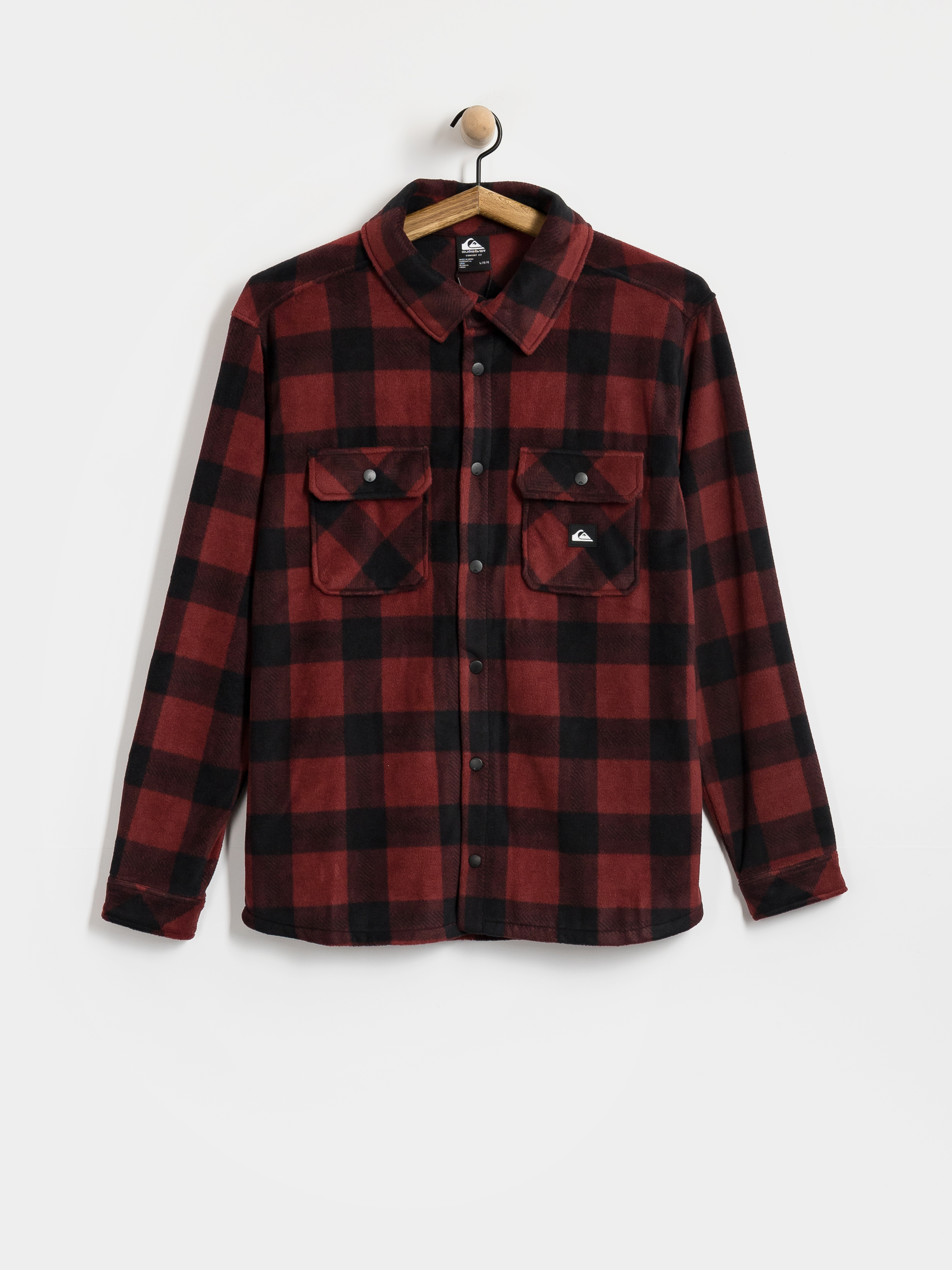 Поларени суитшърт Quiksilver Venture Polar Fleece Shirt (venture polar oxblood)