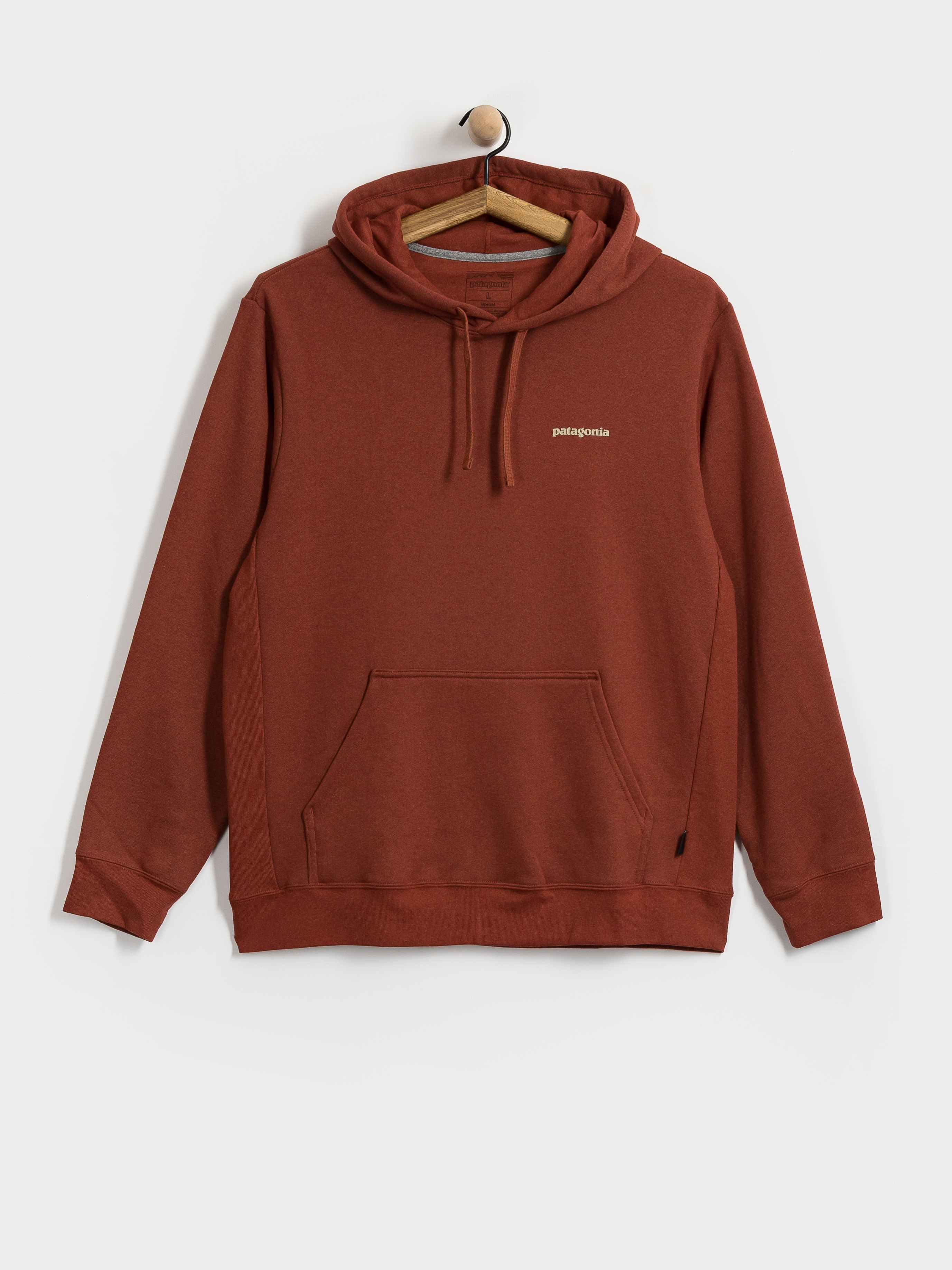 Суитшърт с качулка Patagonia Boardshort Logo Uprisal HD (rusty red)