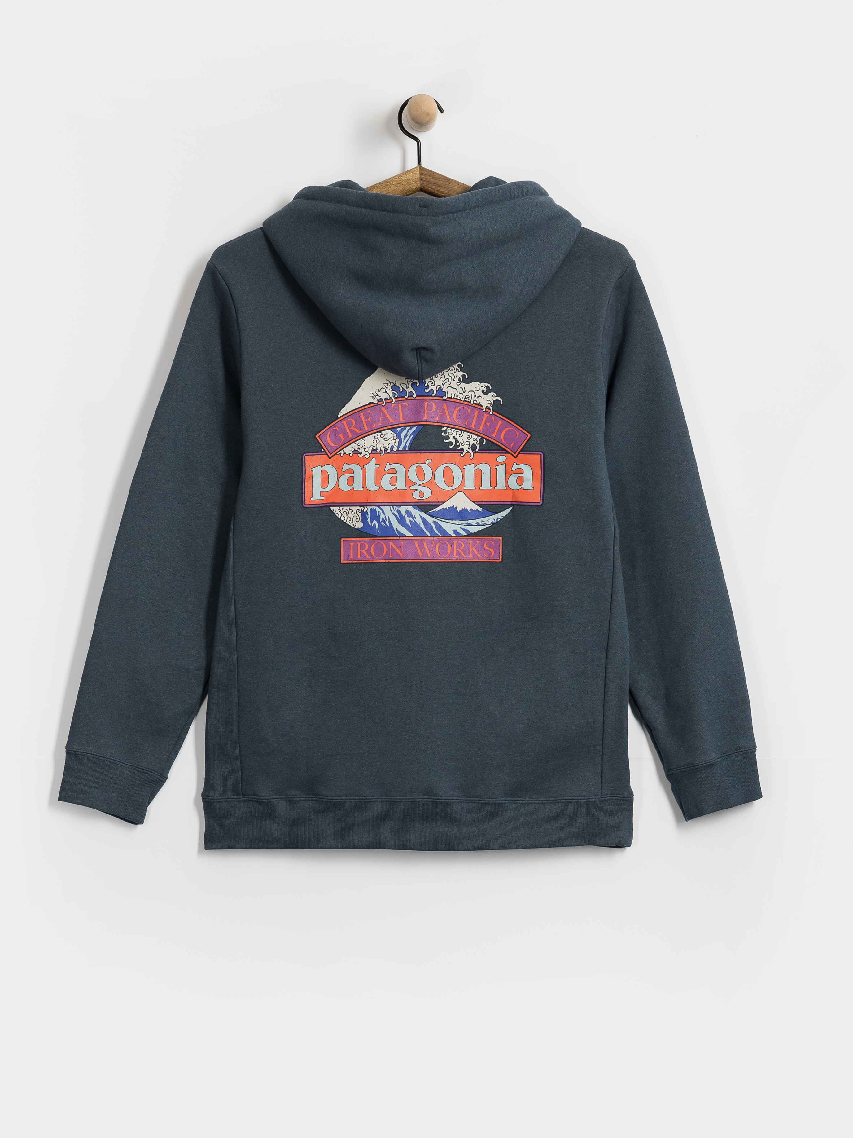 Суитшърт с качулка Patagonia Great Waves Uprisal HD (summit blue)