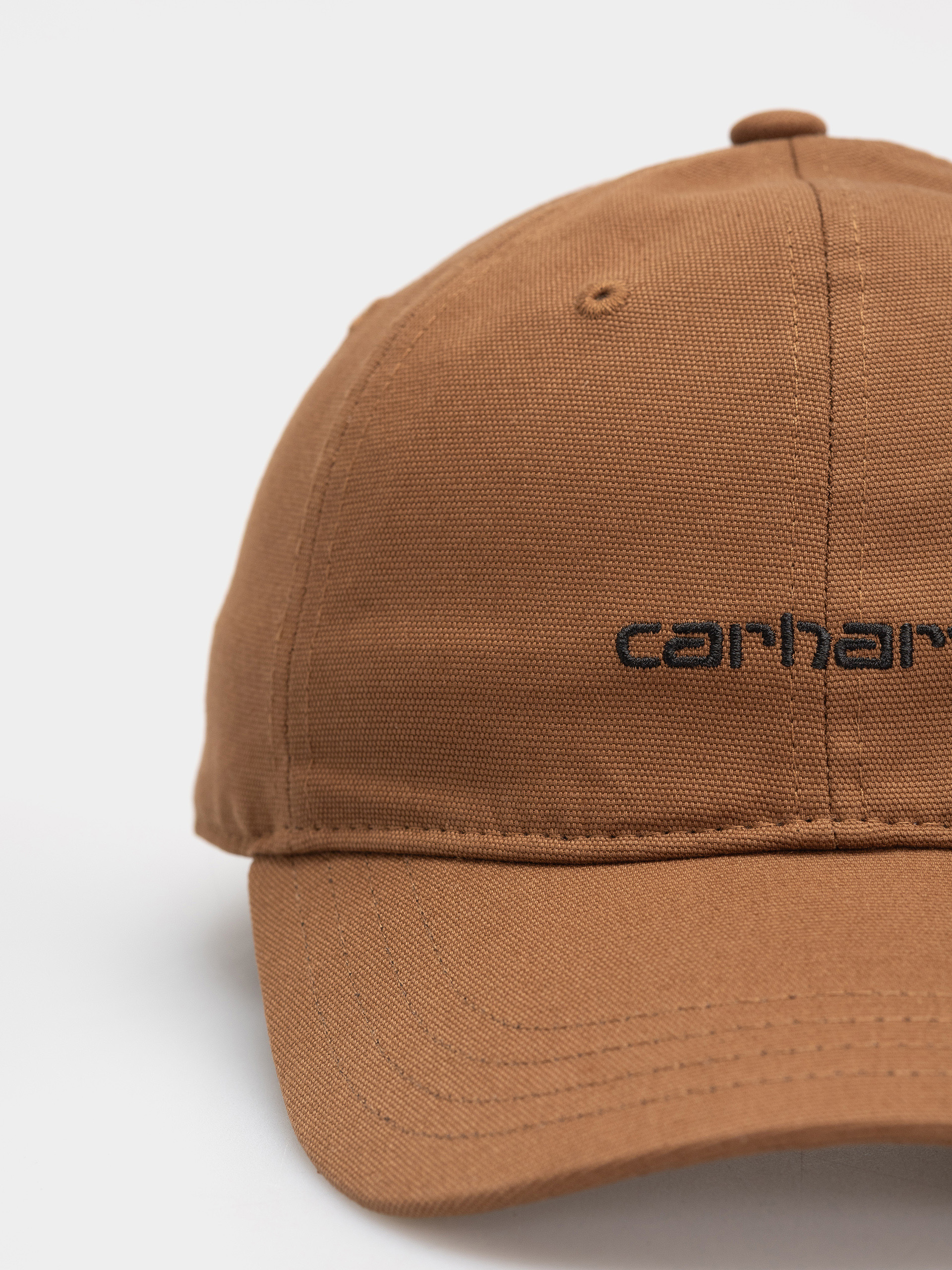 Шапка с козирка Carhartt WIP Canvas Script (wip h brown/black)