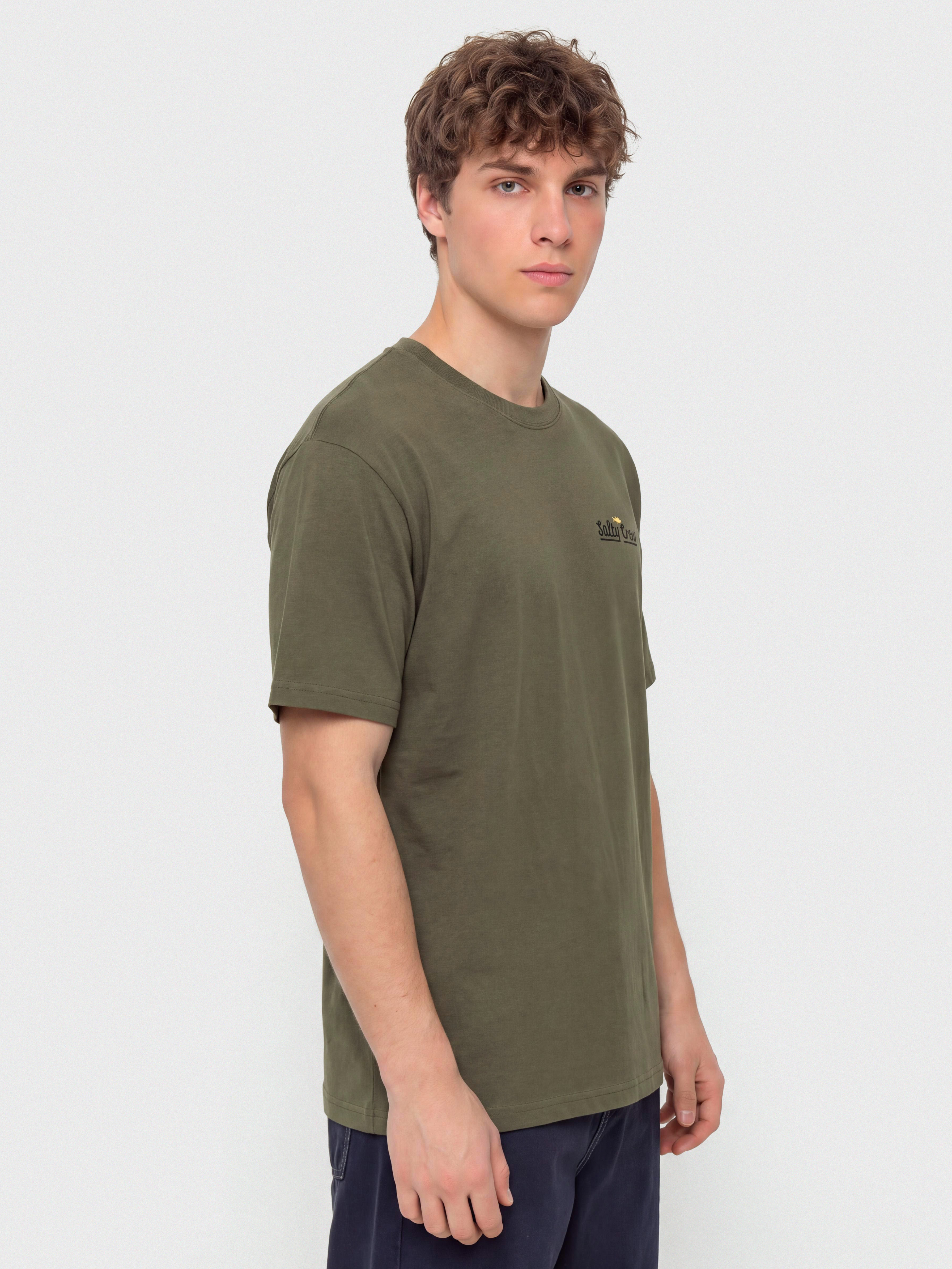 Тениска Salty Crew Border Fill Classic (dusty olive)