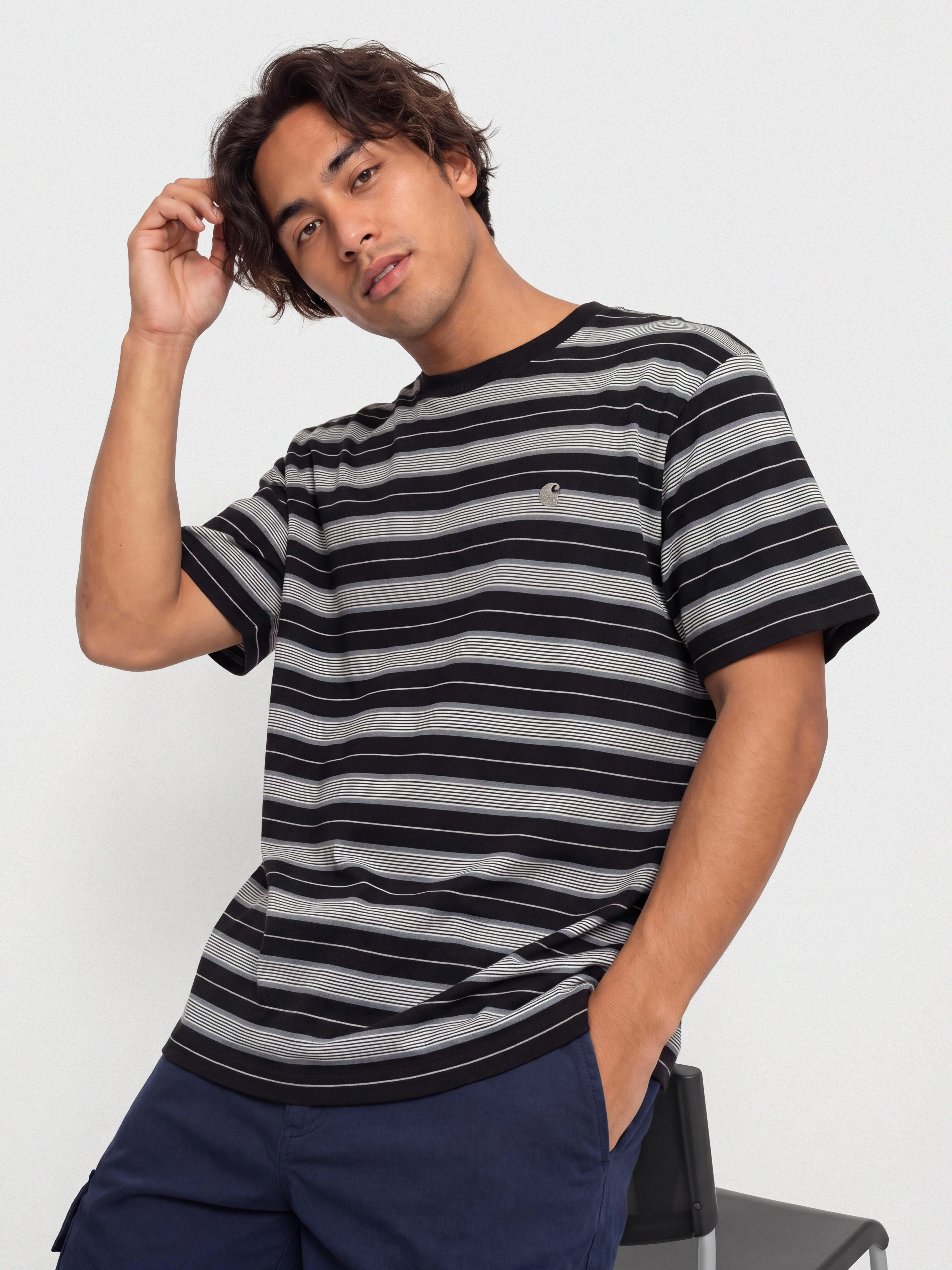 u0422u0435u043du0438u0441u043au0430 Carhartt WIP Bronson (bronson stripe black)