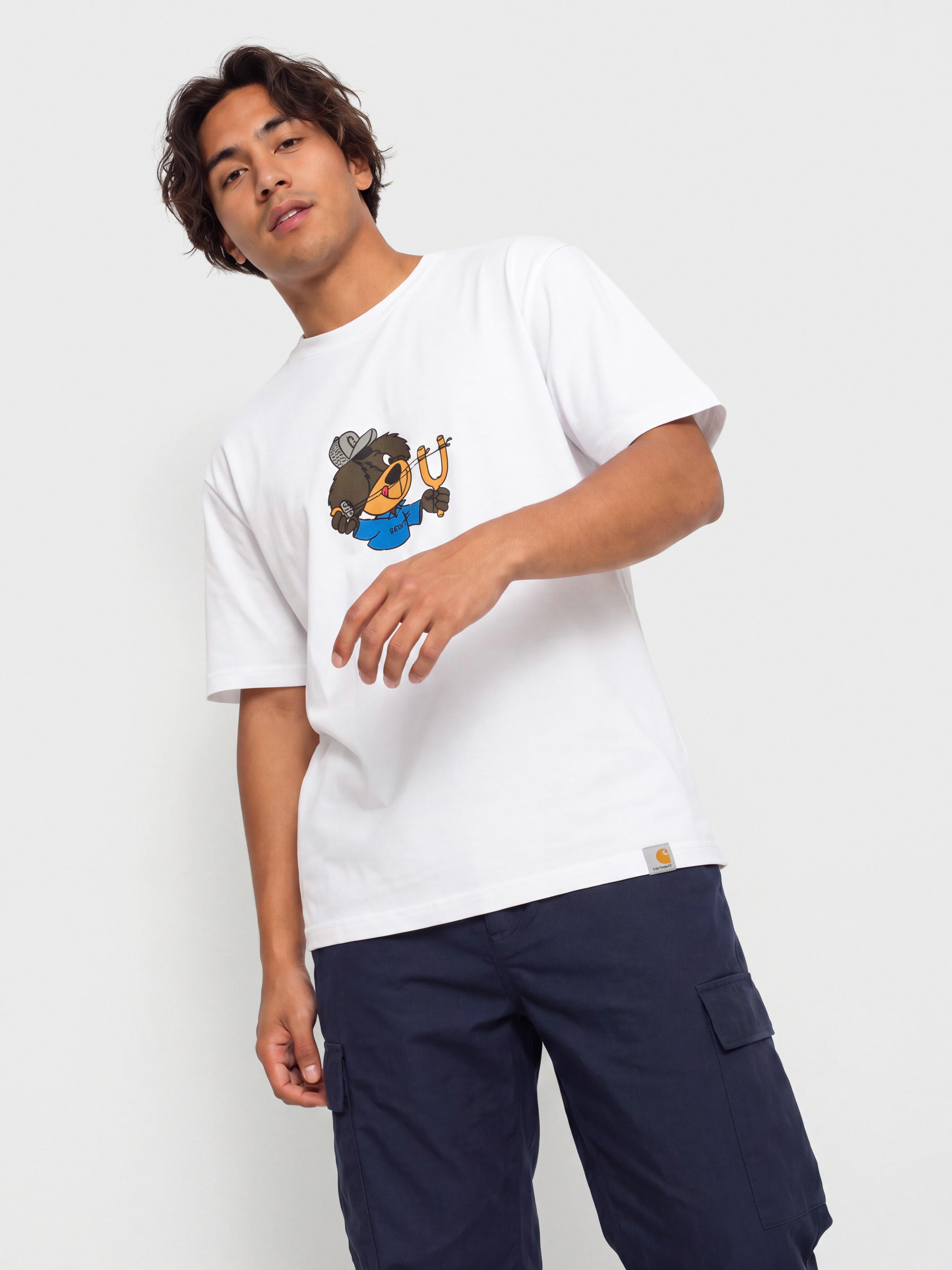 u0422u0435u043du0438u0441u043au0430 Carhartt WIP Slingshot (white/heavy enzyme wash)
