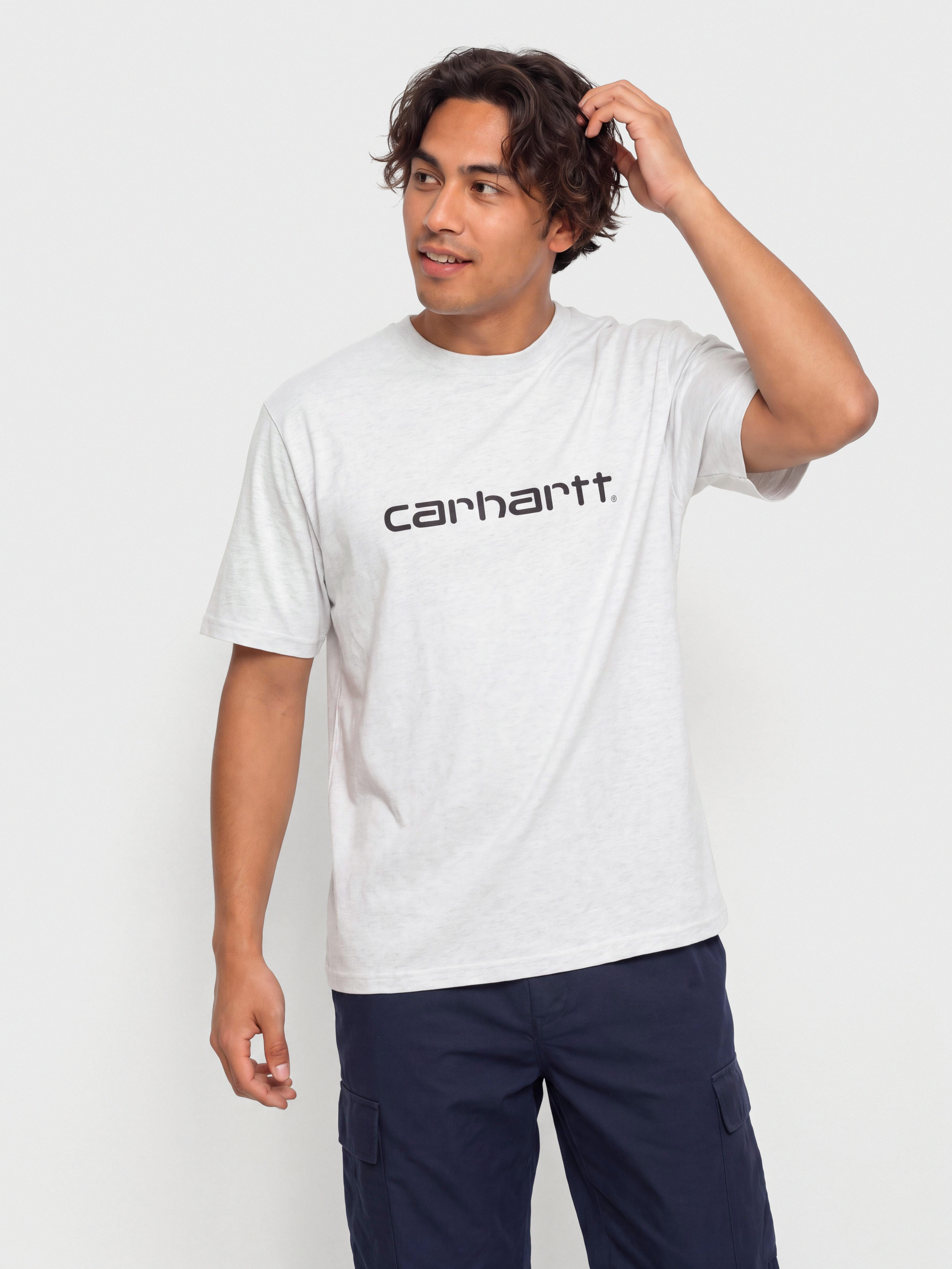 Тениска Carhartt WIP Script (ash heather/graphite)