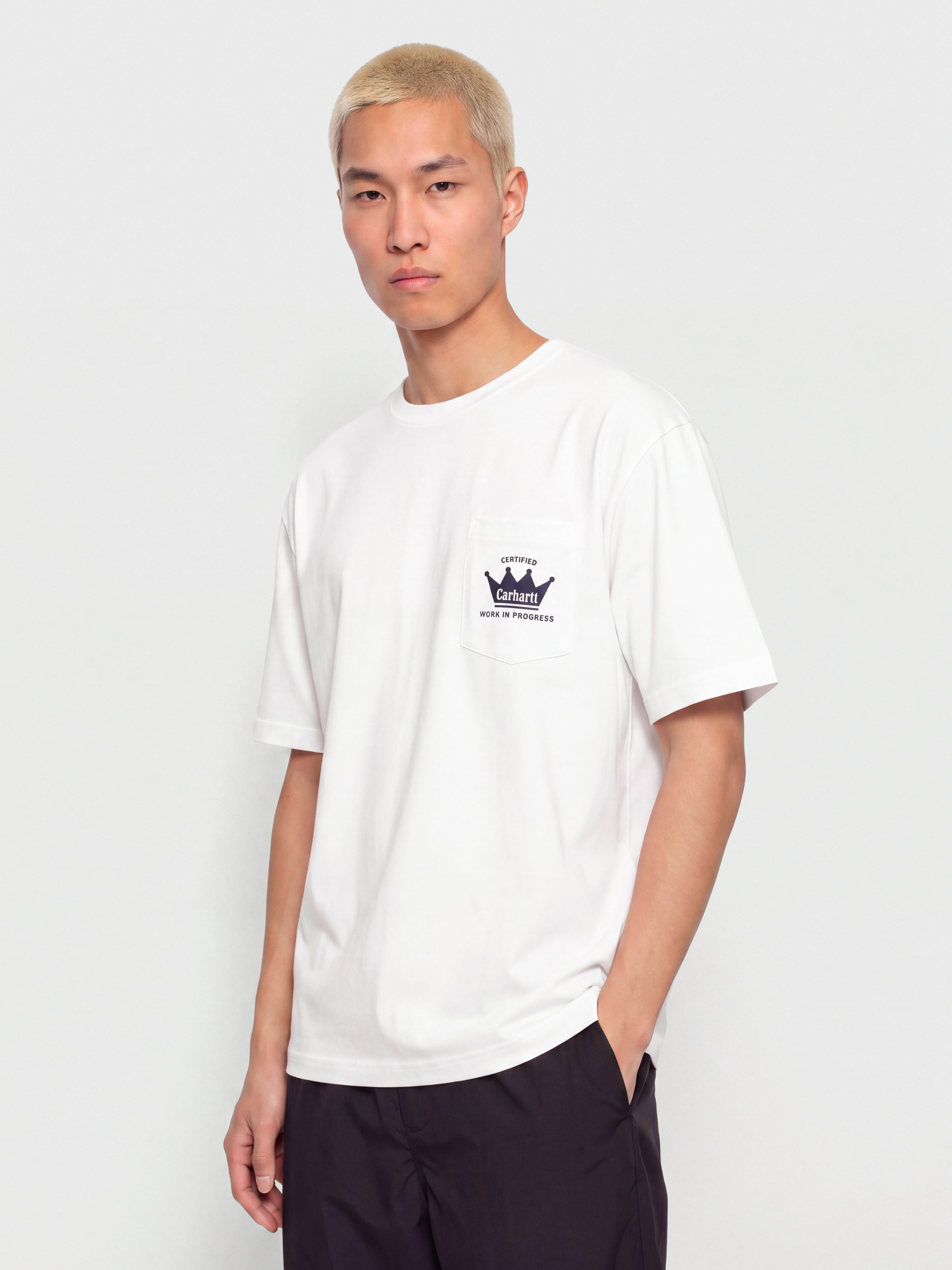 Тениска Carhartt WIP Crown Pocket (white)