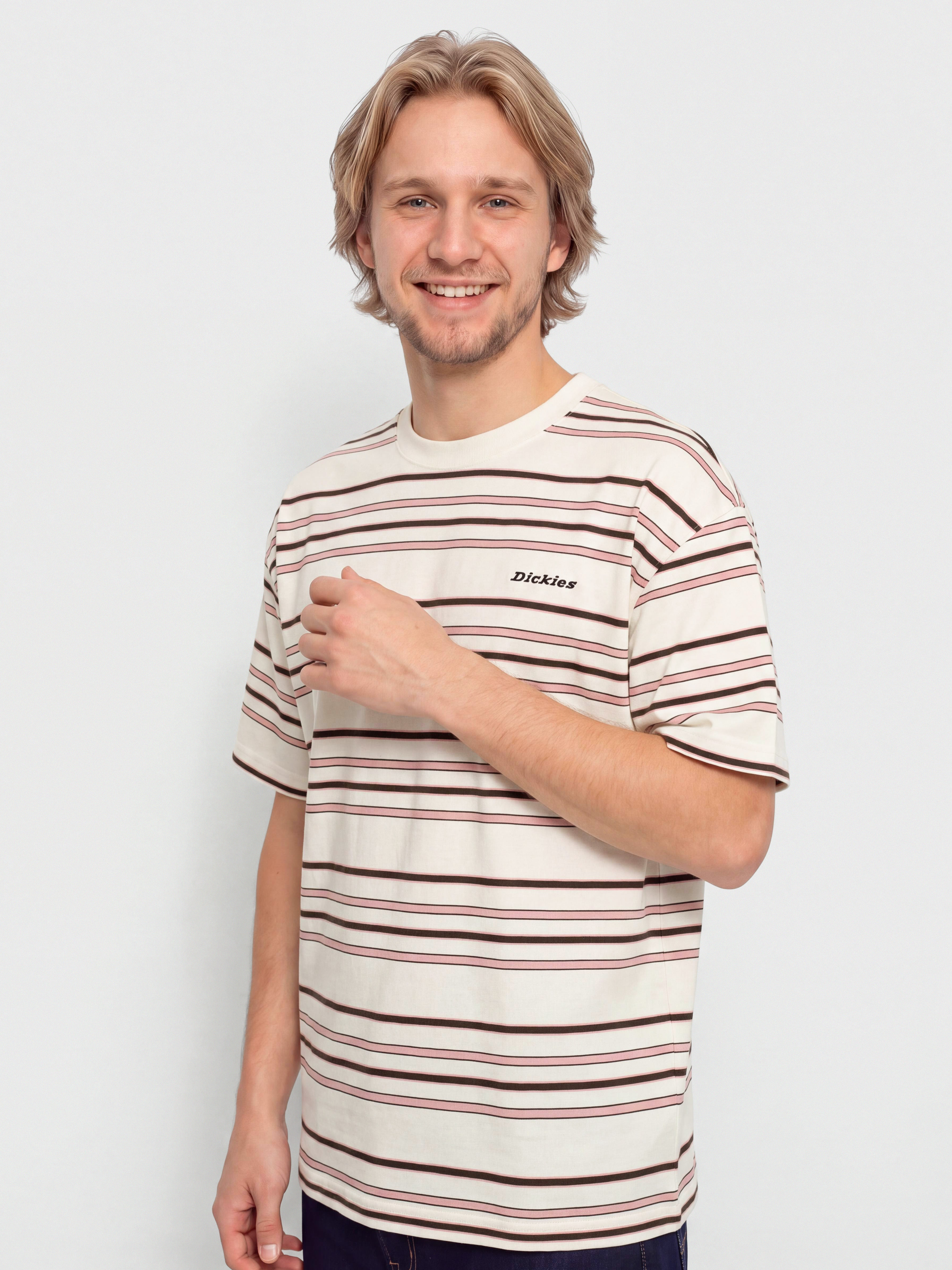 Тениска Dickies East Liberty Stripe (egret)