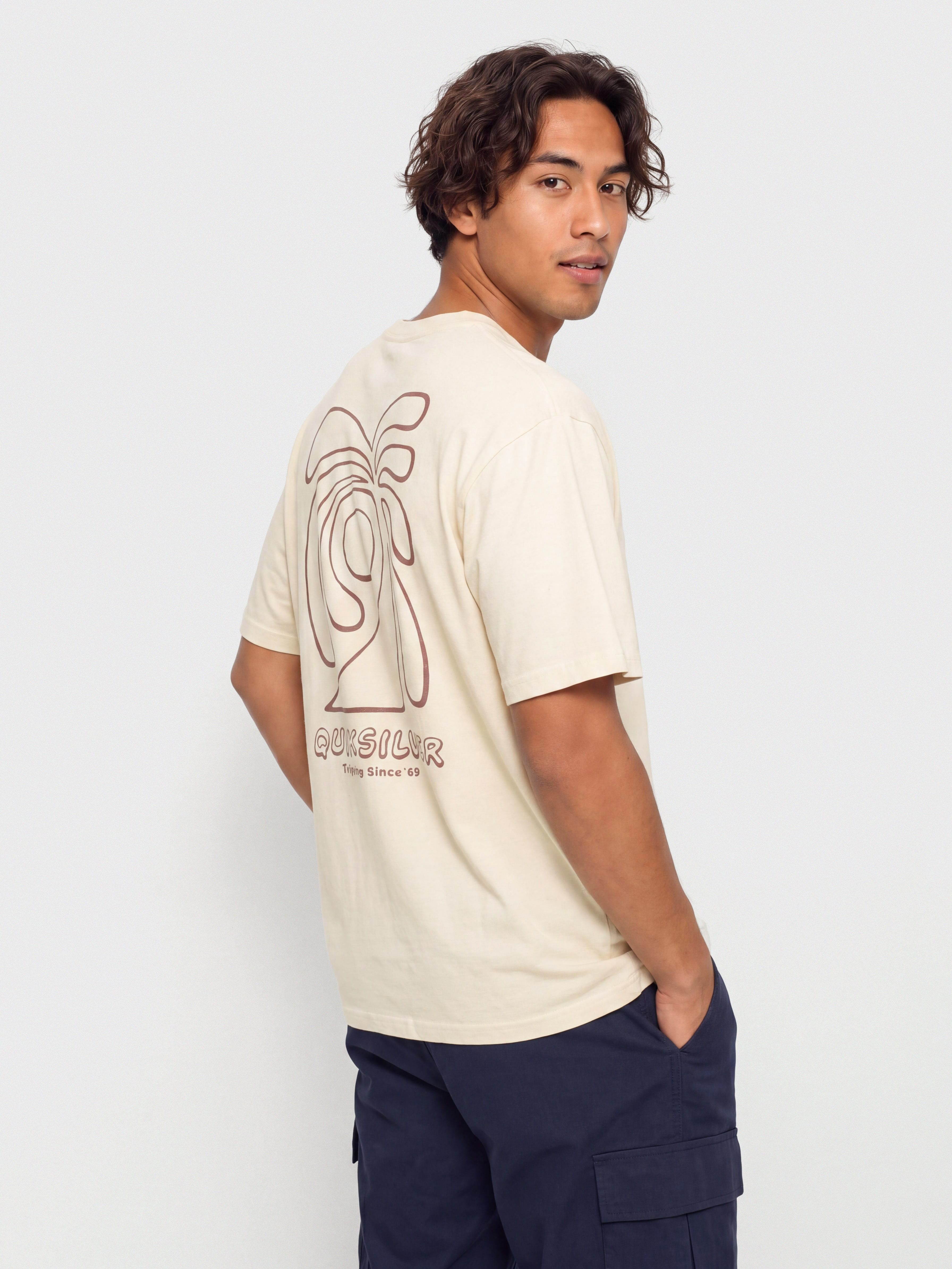 Тениска Quiksilver Curve Palm (bone white)
