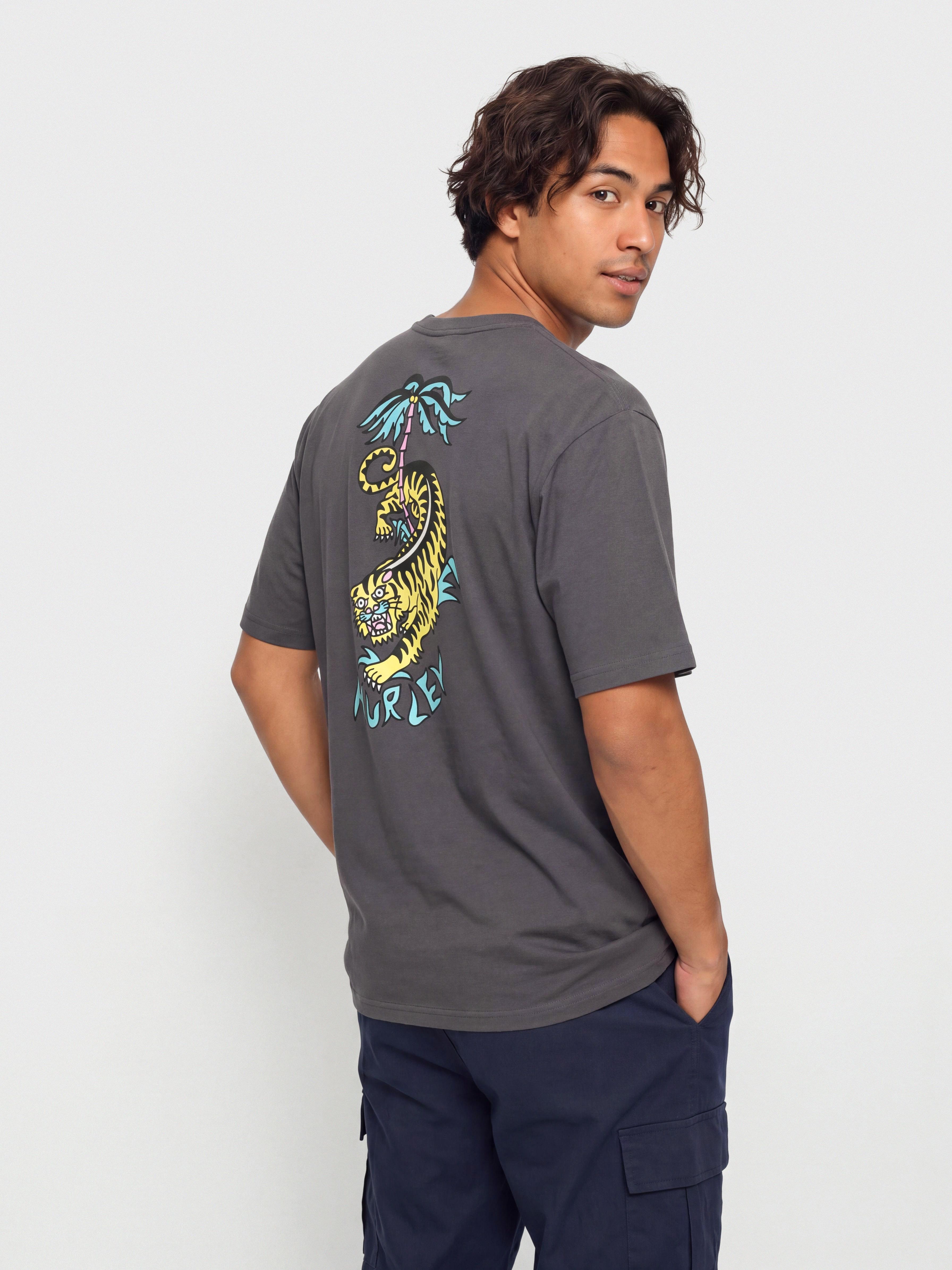 Тениска Hurley Etam Tiger (dark stone grey)