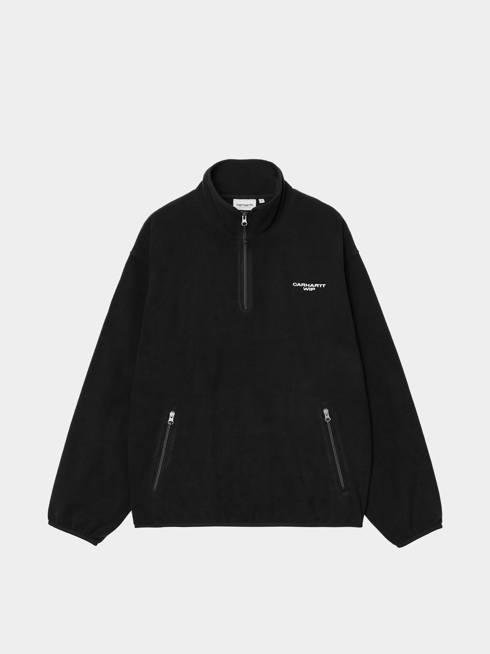 Мъжки Поларени суитшърт Carhartt WIP Edmore Half Zip (black/white)