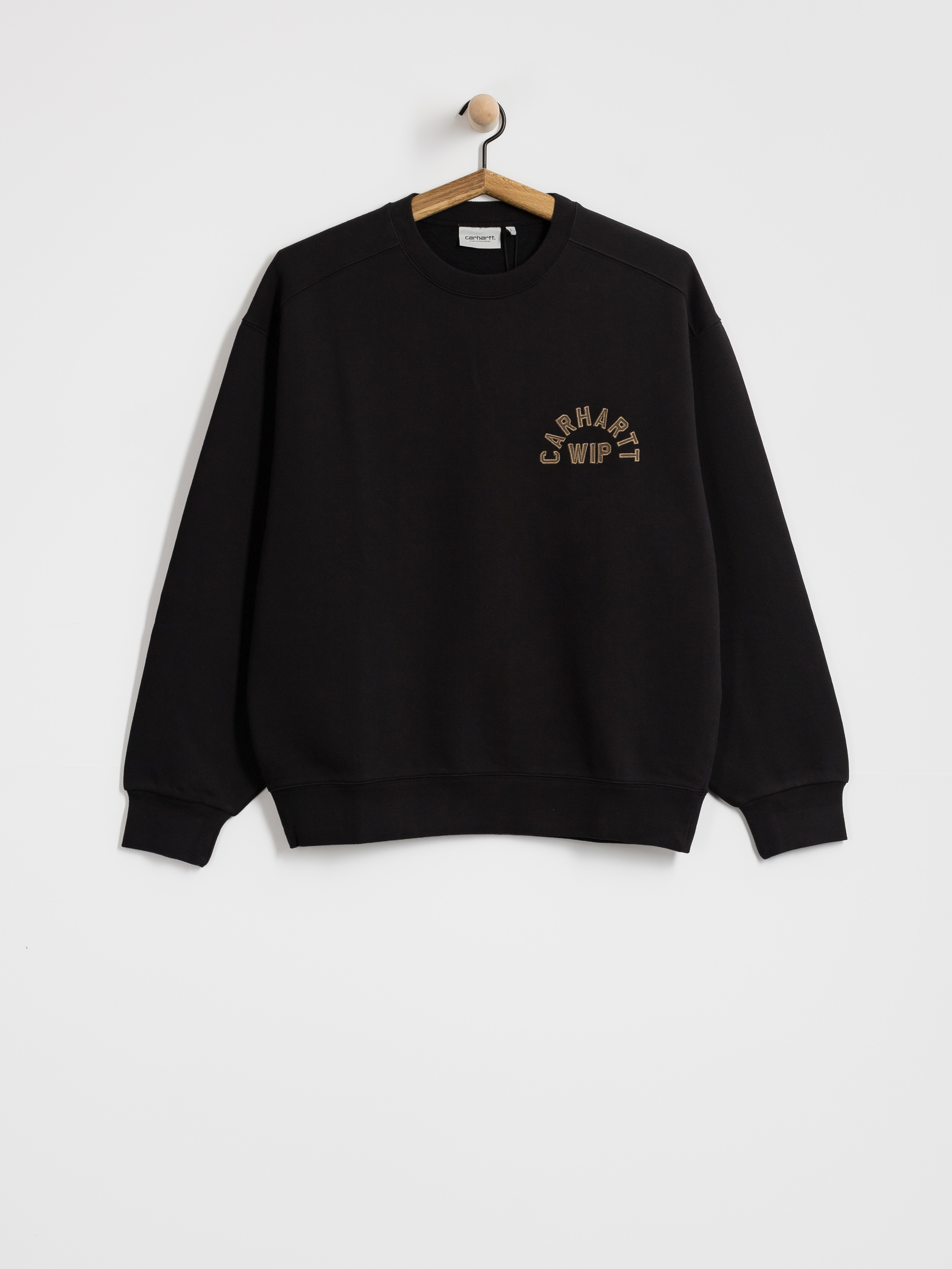 Суитшърт Carhartt WIP Arch Script (black/hamilton brown/stone washed)
