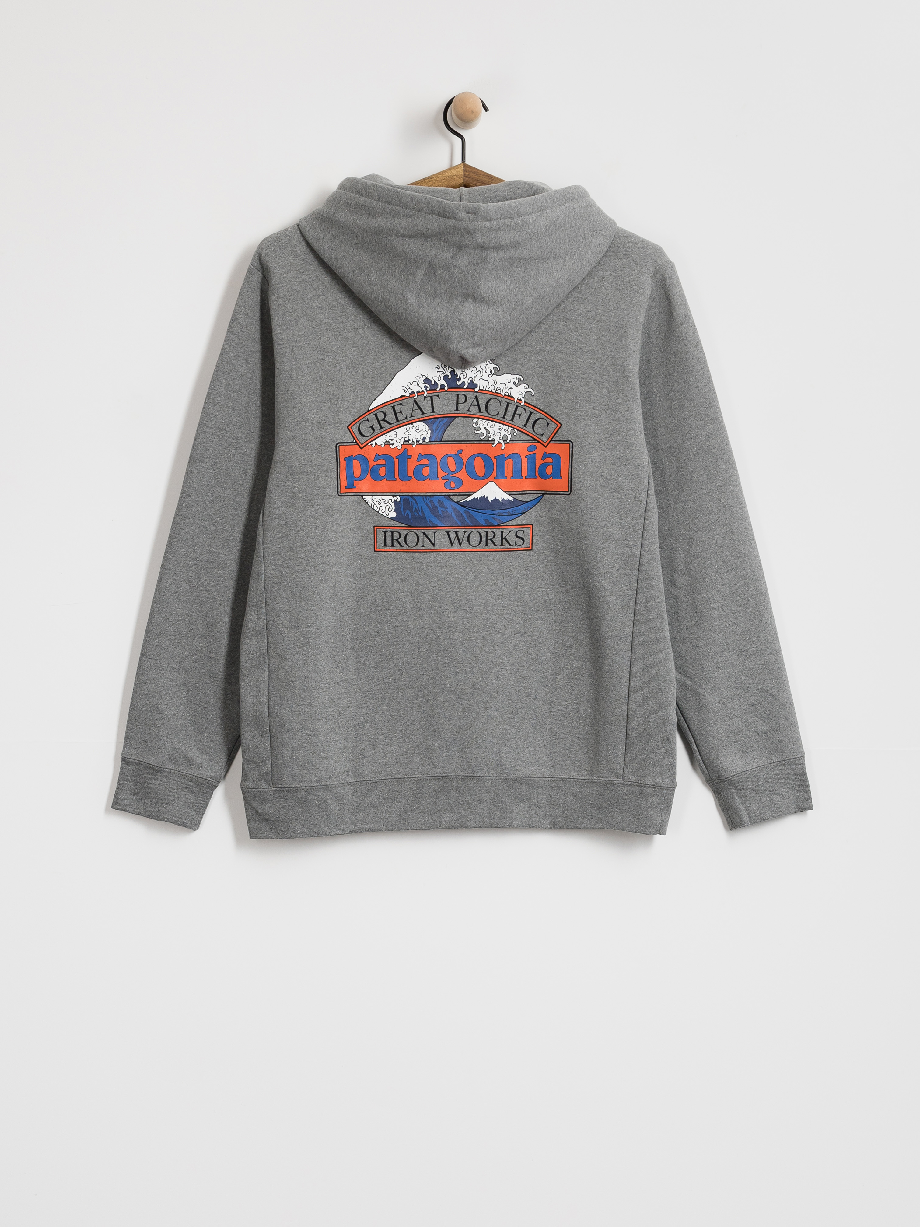 Суитшърт с качулка Patagonia Great Waves Uprisal HD (gravel heather)