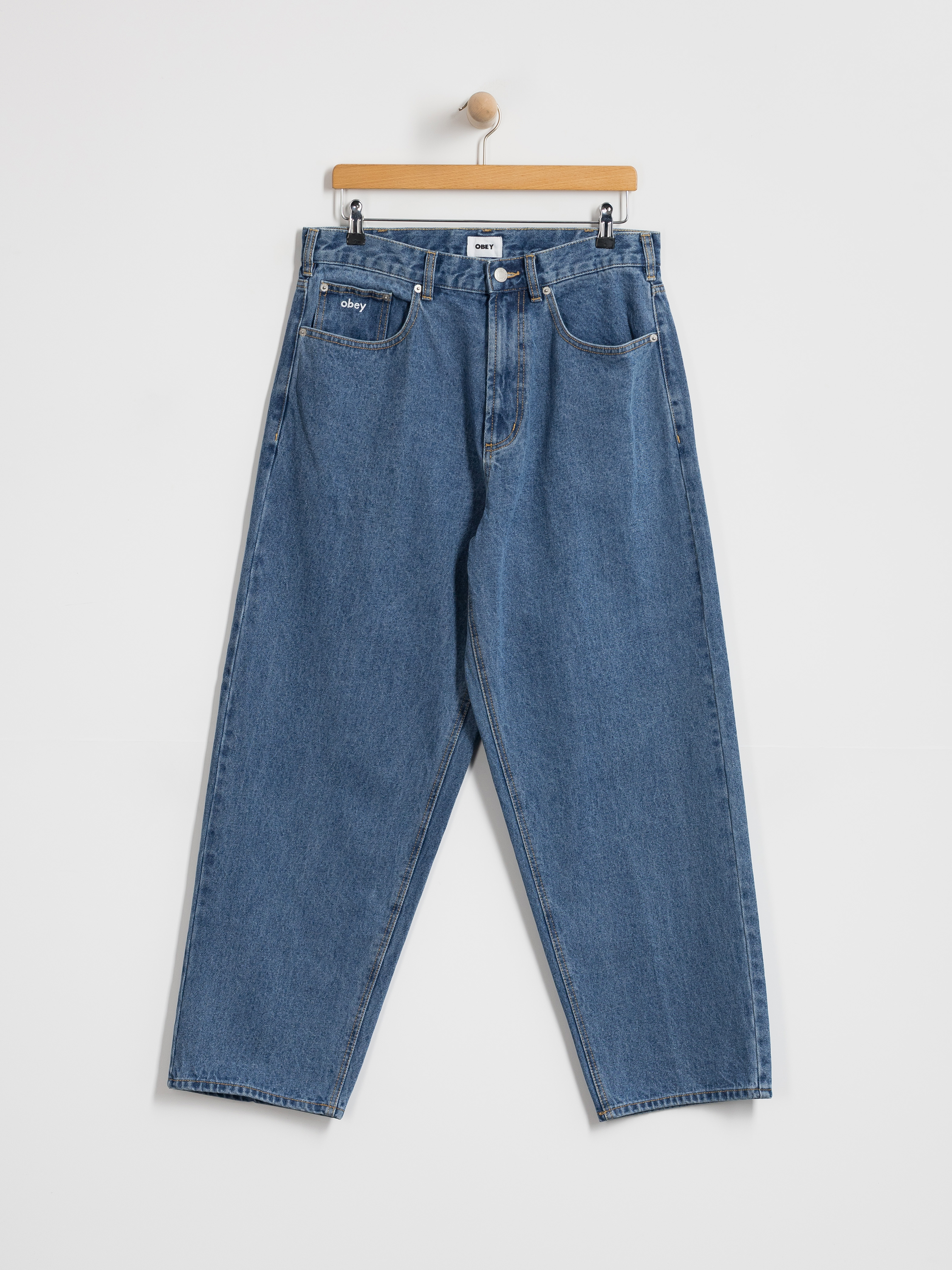 Панталони OBEY Bigwig Baggy Denim (light indigo classic)