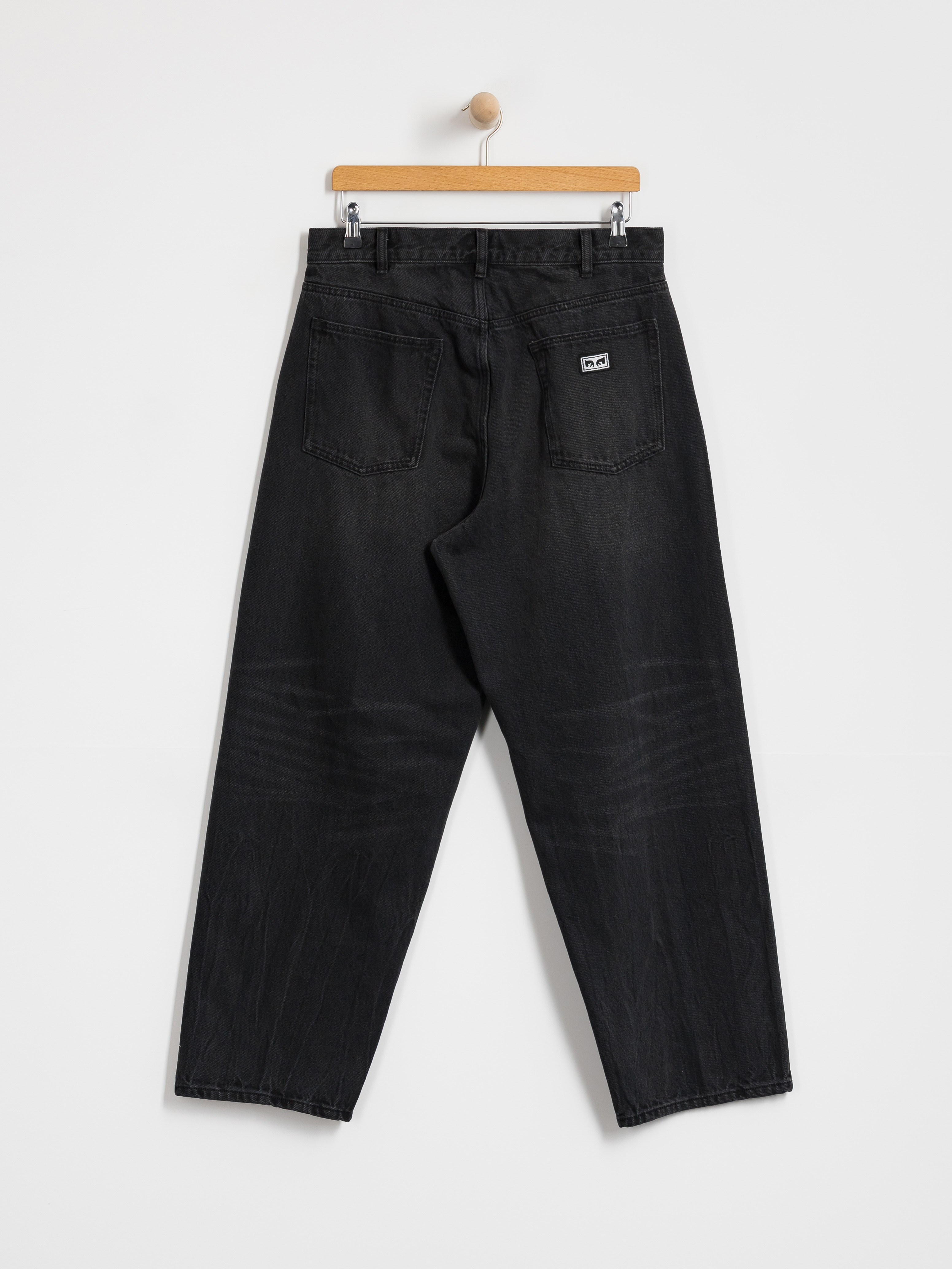 Панталони OBEY Bigwig Baggy Denim (heavy vintage black)