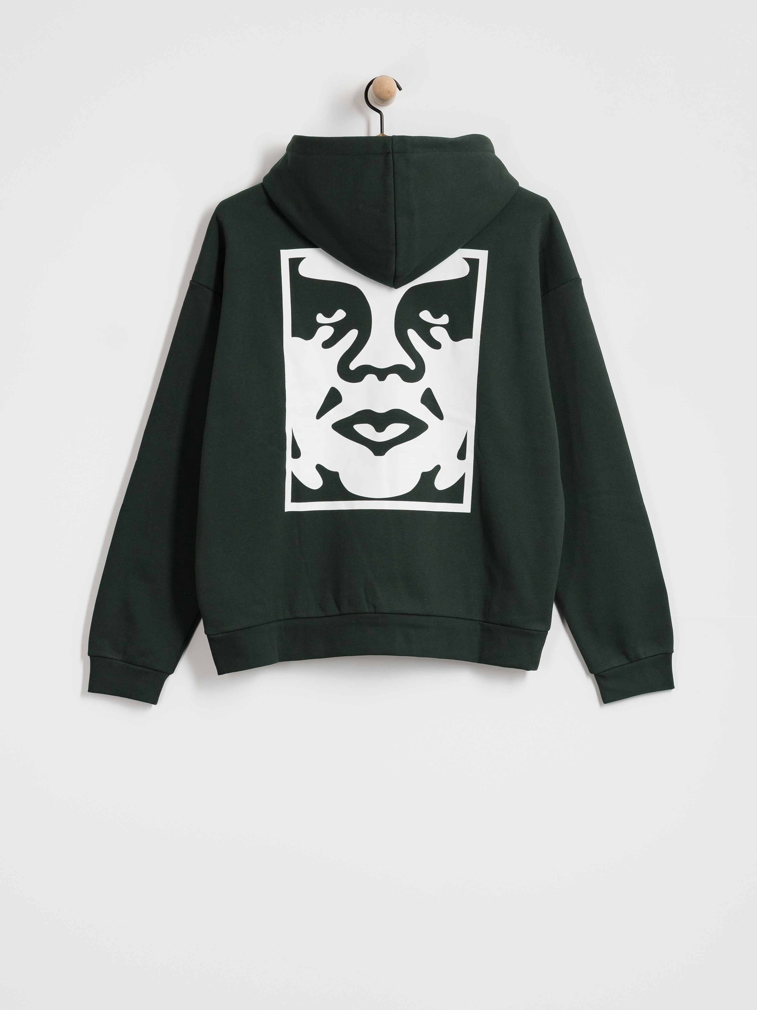 Суитшърт с качулка OBEY Bold Icon Extra Heavy HD (green gables)