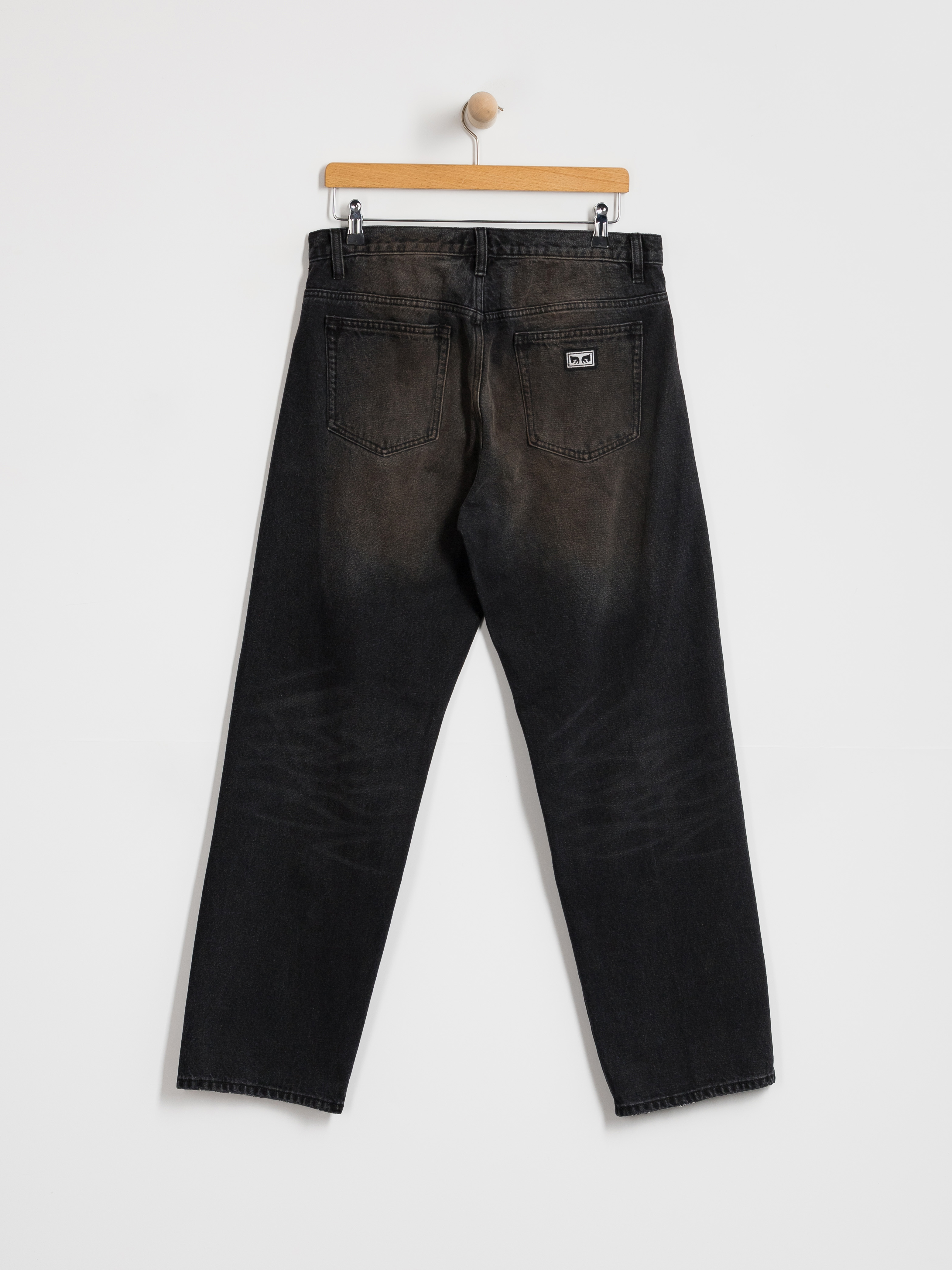 Панталони OBEY Boxcar Straight Denim (oxidized black)