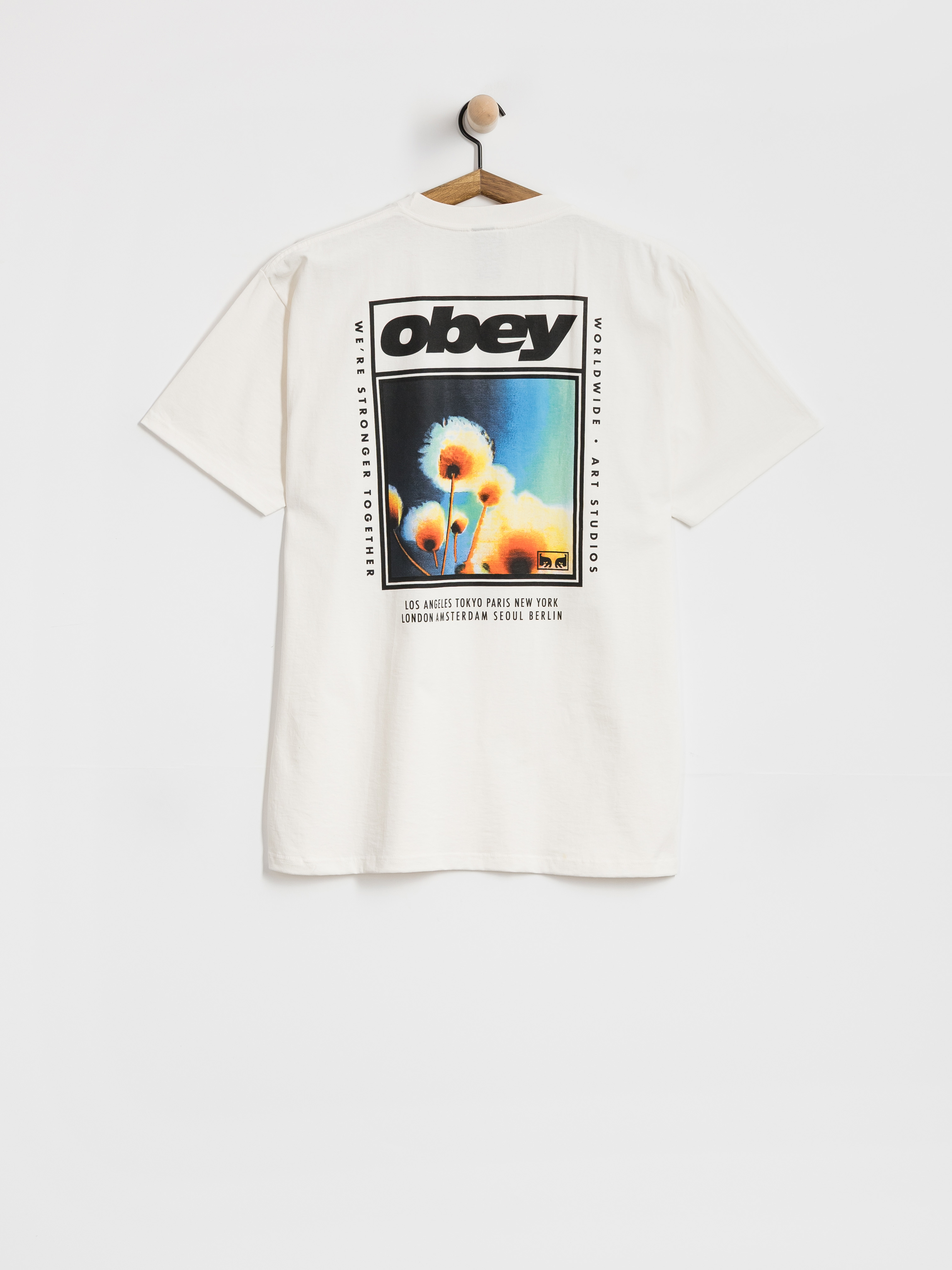Тениска OBEY Stronger Together (vintage white)