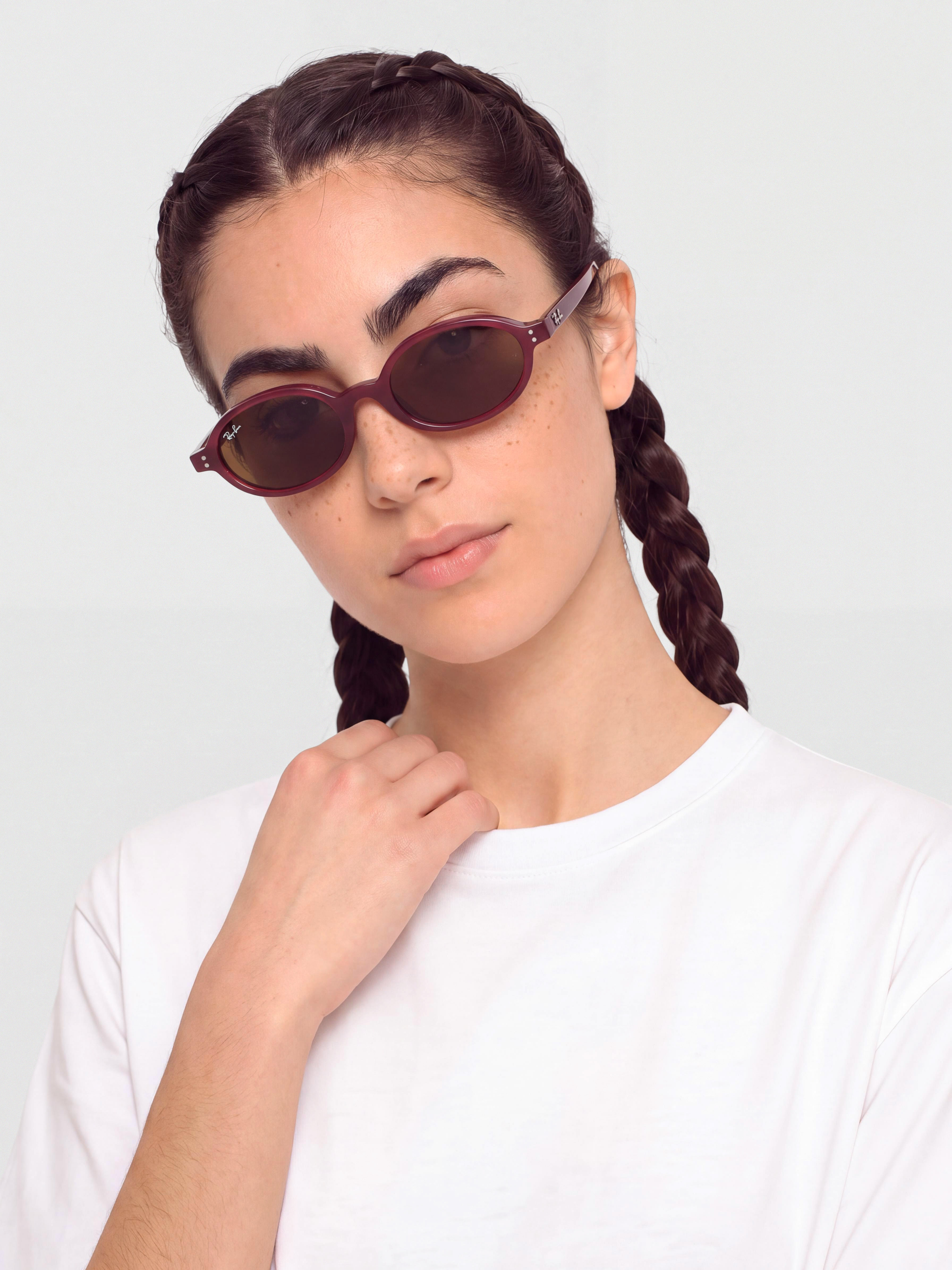 Слънчеви очила Ray-Ban Khal (polerowany purple hawana/ciemnobrown)