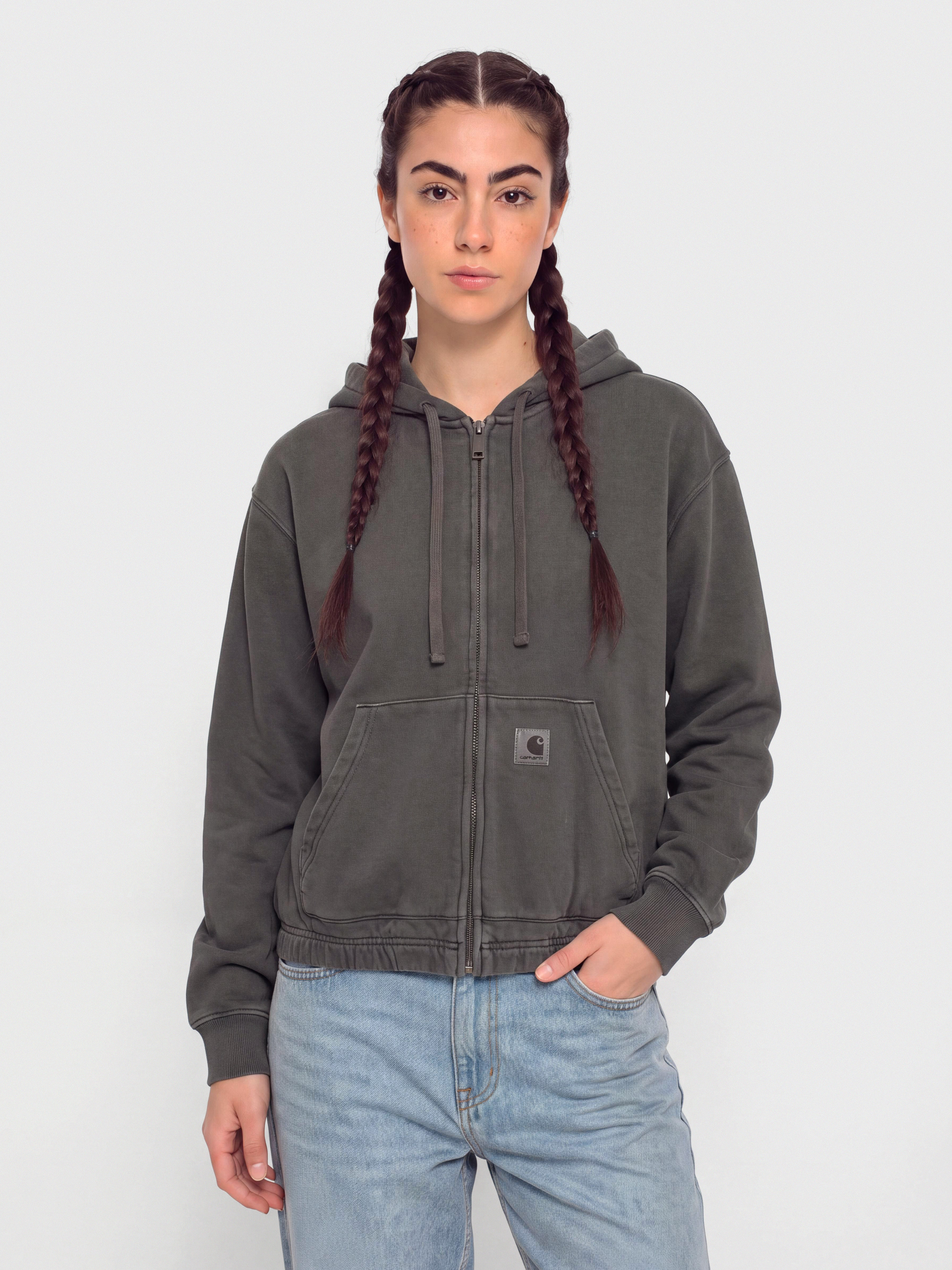 Суитшърт с качулка Carhartt WIP Hoggard ZHD Wmn (black)