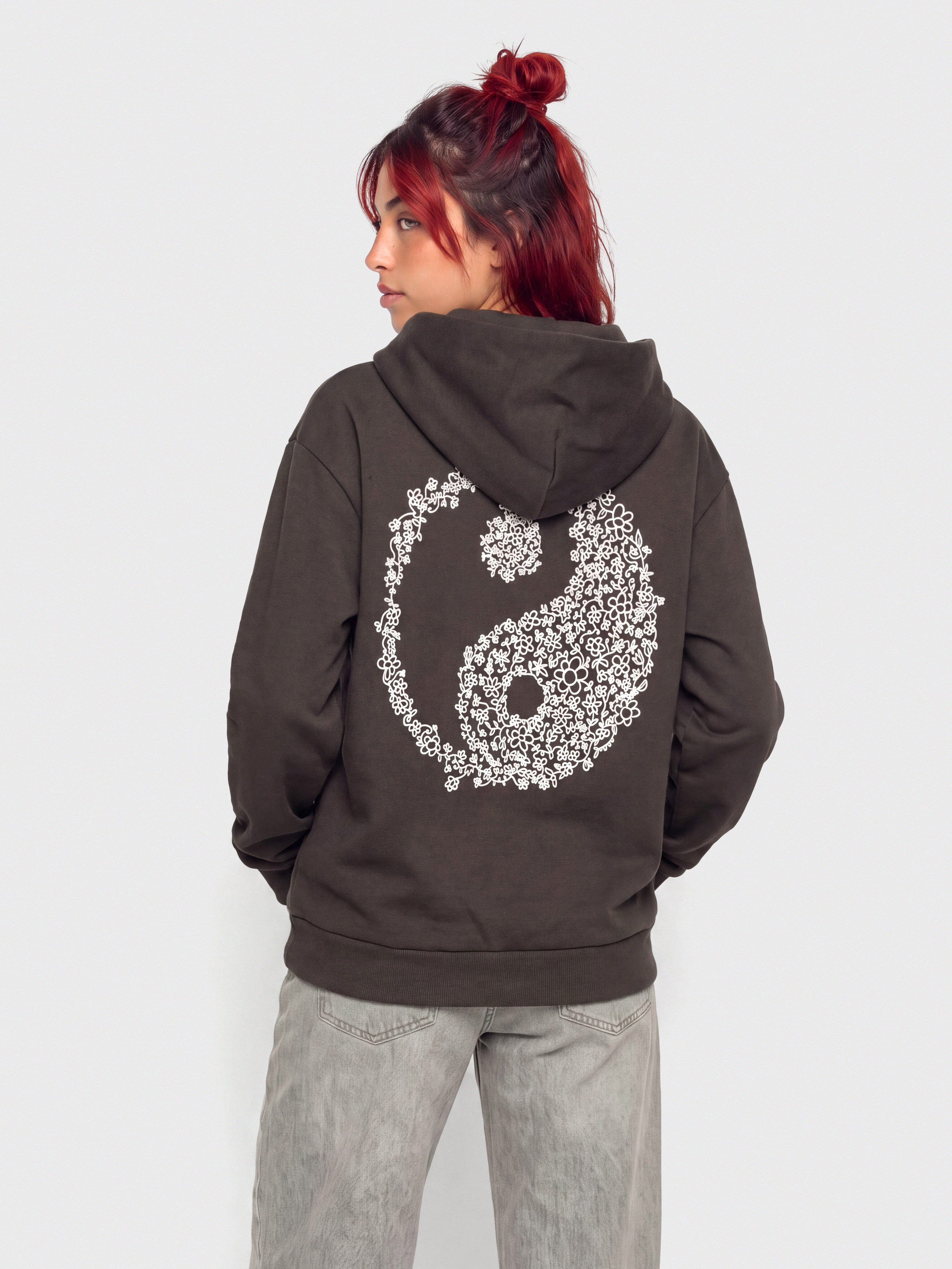 Суитшърт с качулка Vans Yin And Yang HD Wmn (faded black)