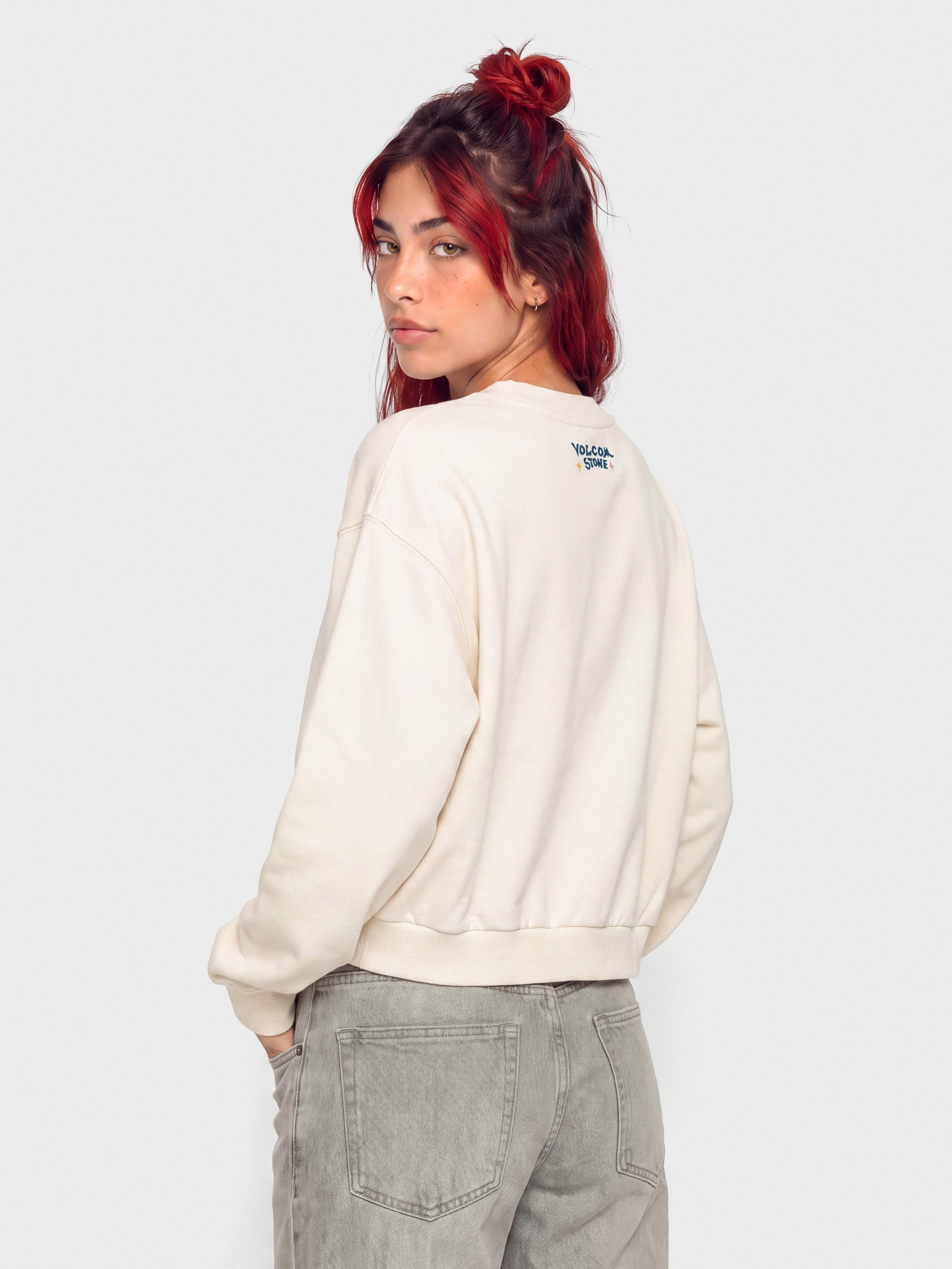 Суитшърт Volcom Fa Bruno Lucas Crew Wmn (off white)