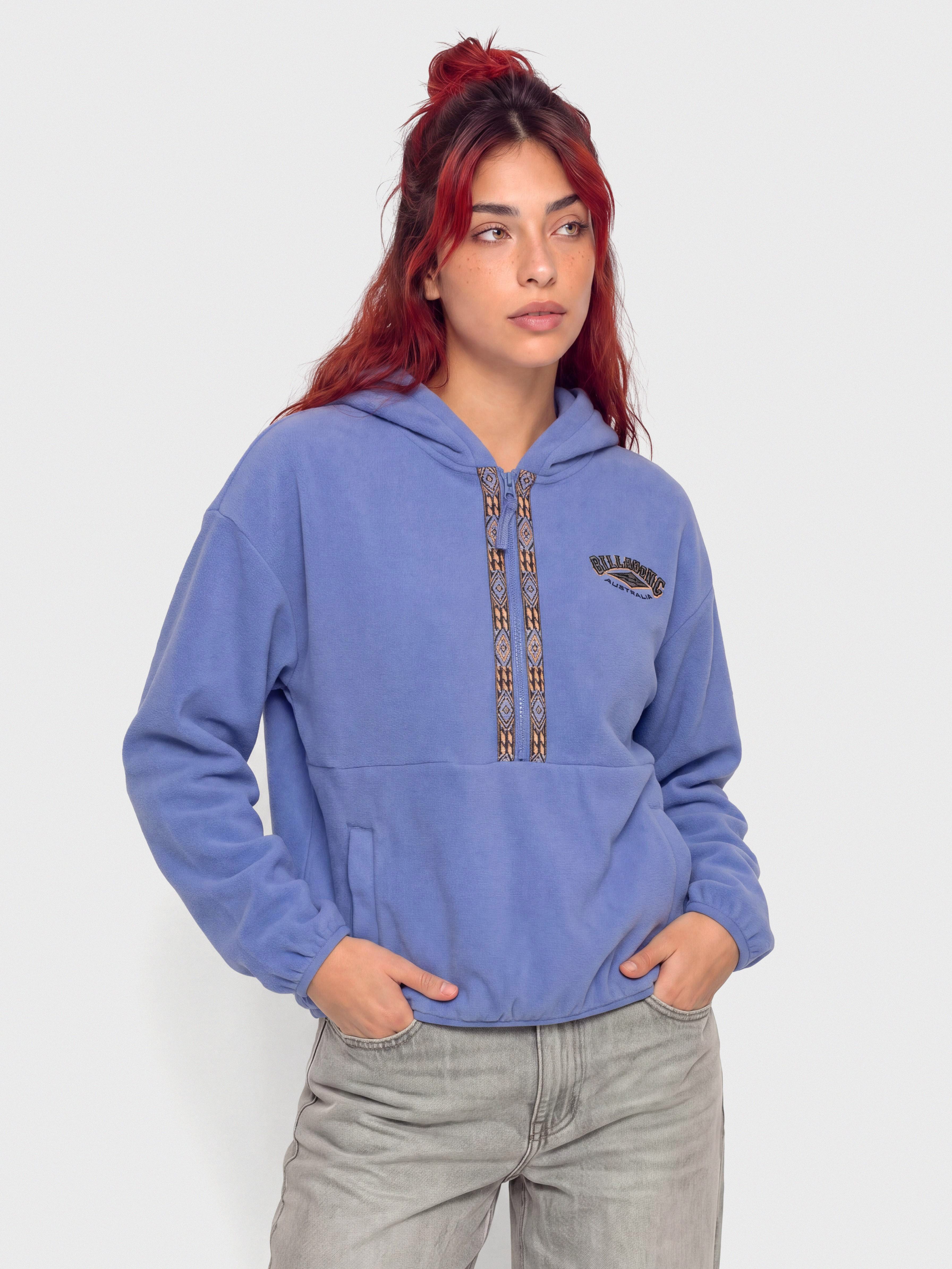 Суитшърт с качулка Billabong Winter Camp HD Wmn (iris)