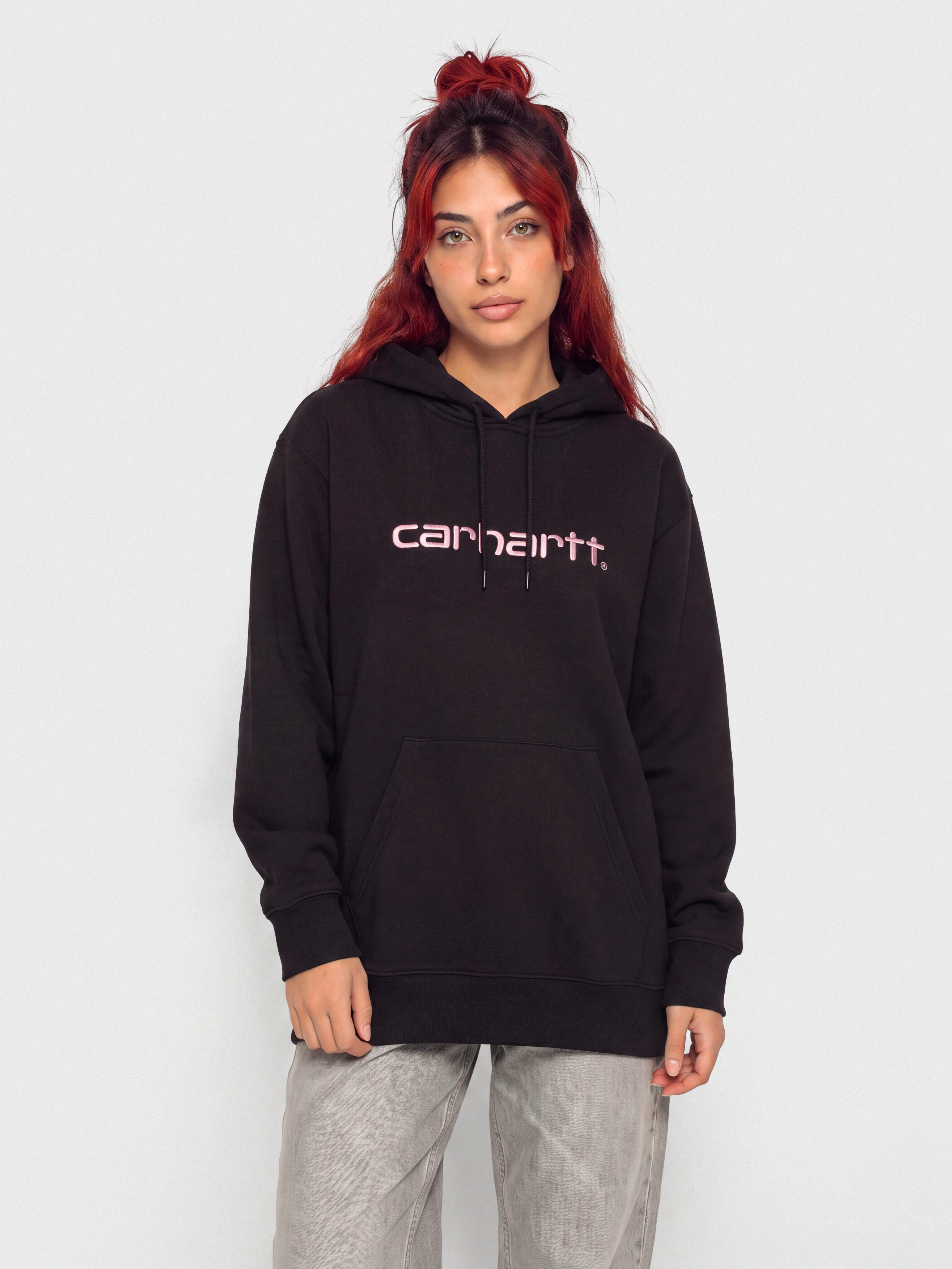 Суитшърт с качулка Carhartt WIP Carhartt HD Wmn (black/hortensia)