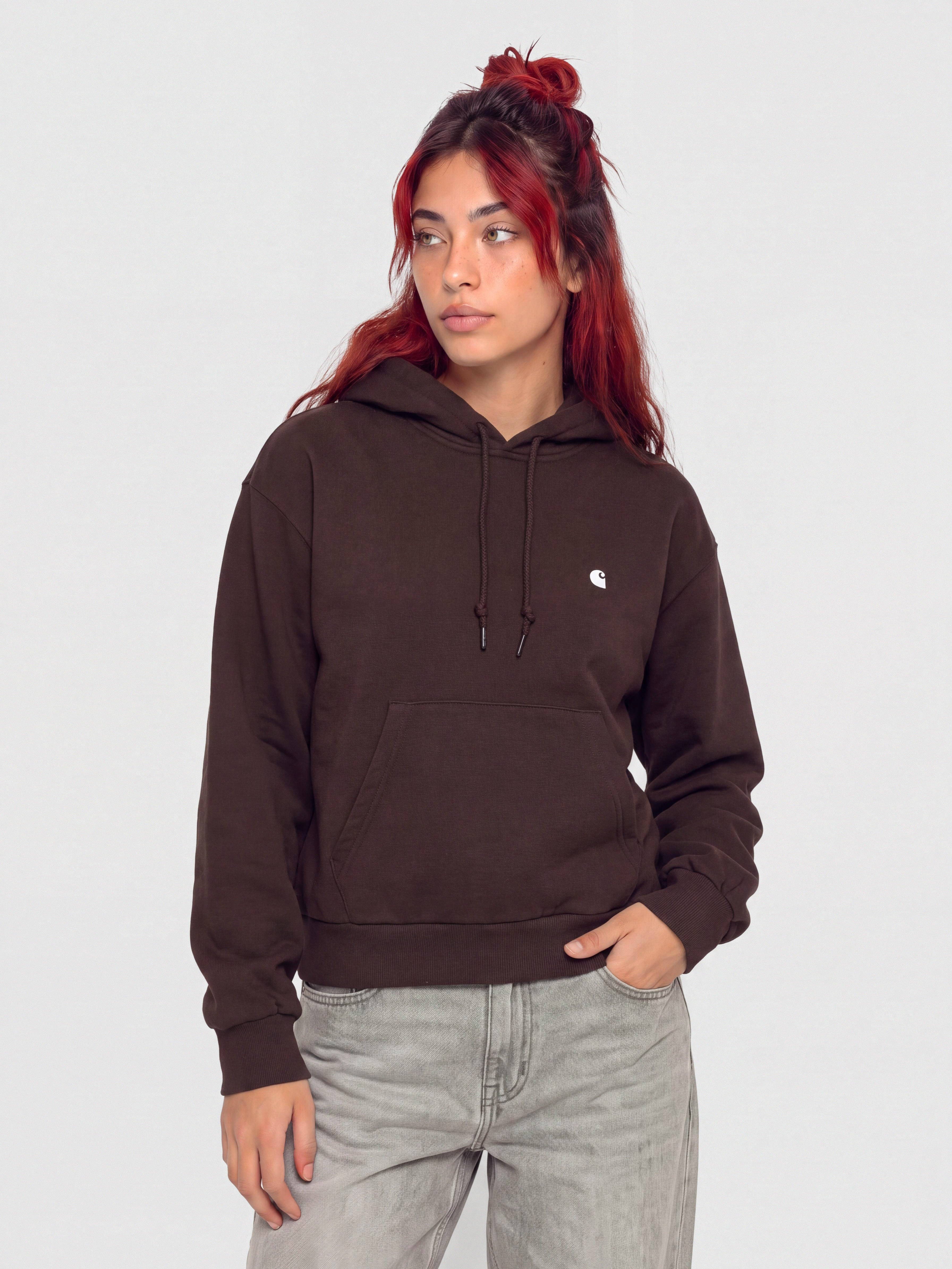 Суитшърт с качулка Carhartt WIP Casey HD Wmn (palisander/silver)