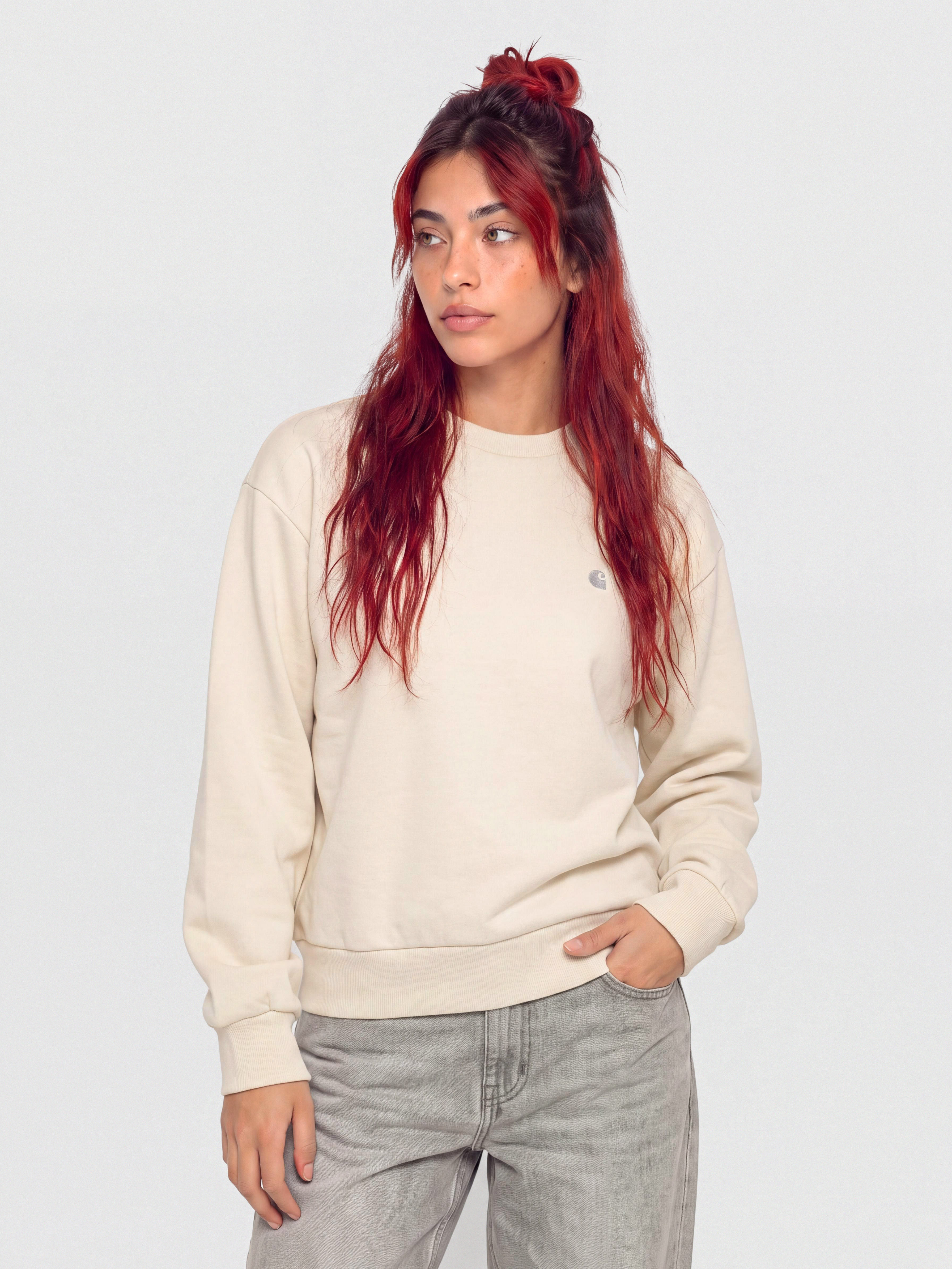 Суитшърт Carhartt WIP Casey Wmn (cinnerus/silver)