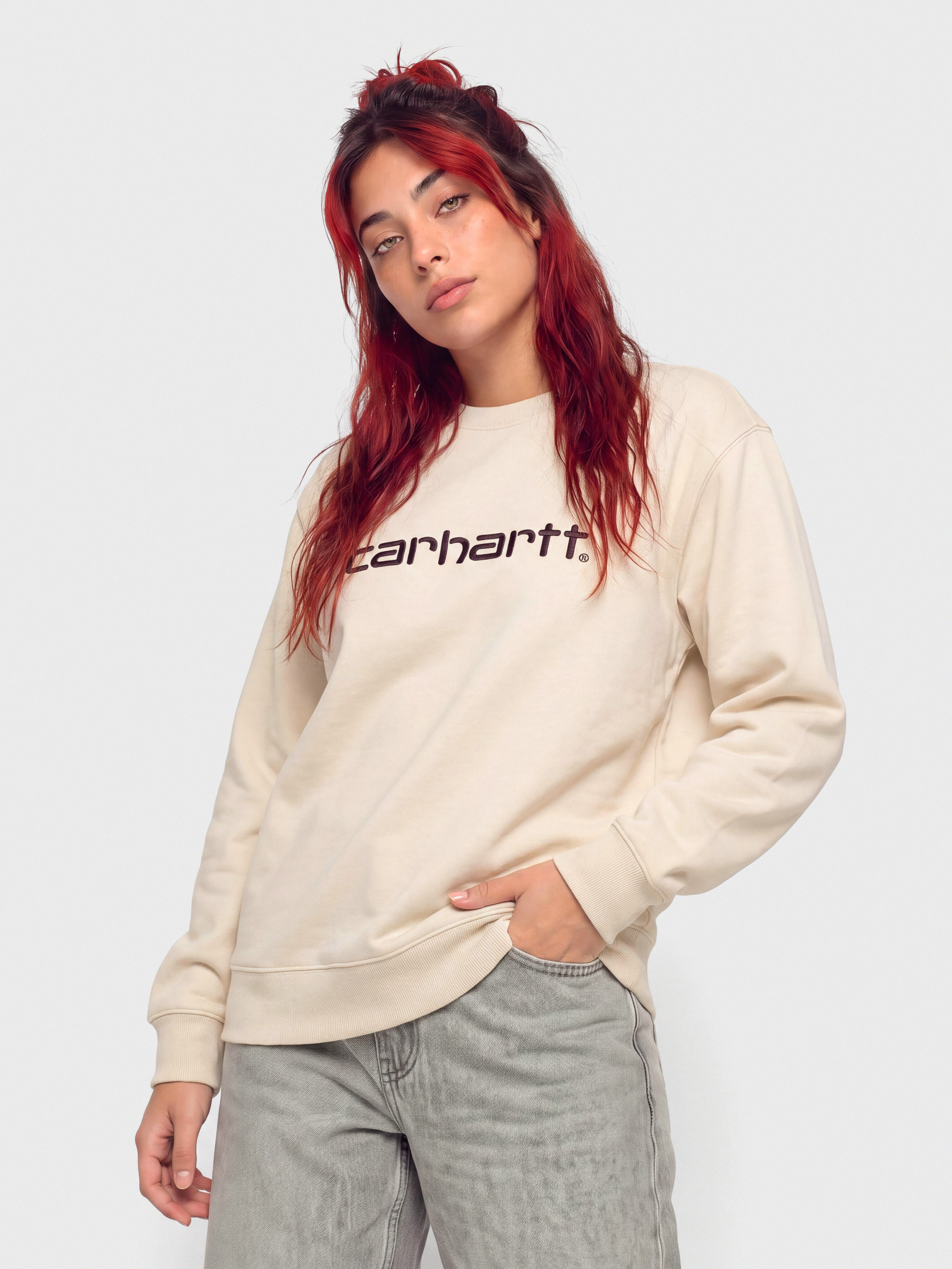 Суитшърт Carhartt WIP Carhartt Wmn (cinnerus/cozy purple)