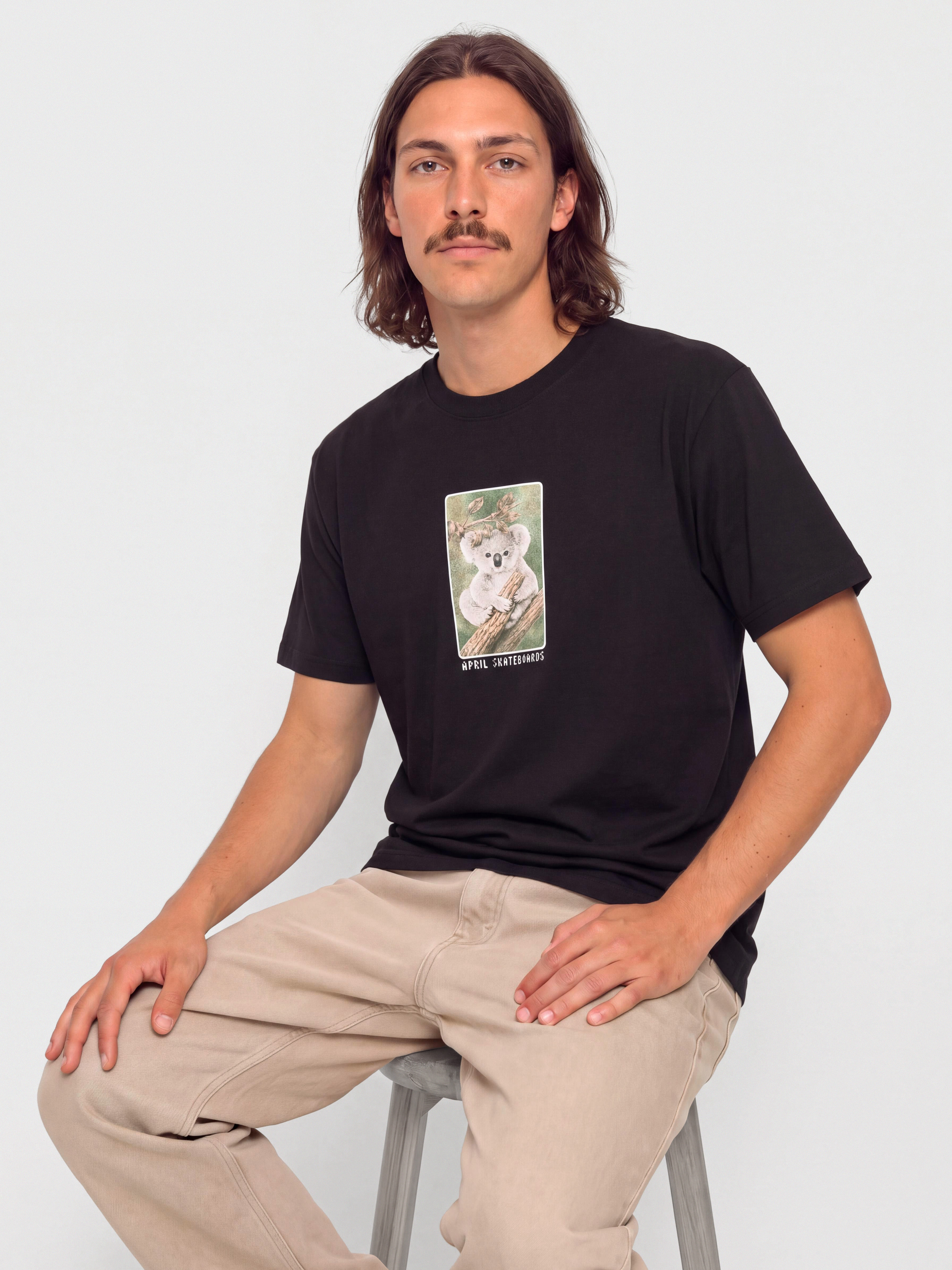 Тениска April Skateboards Marsupial (black)